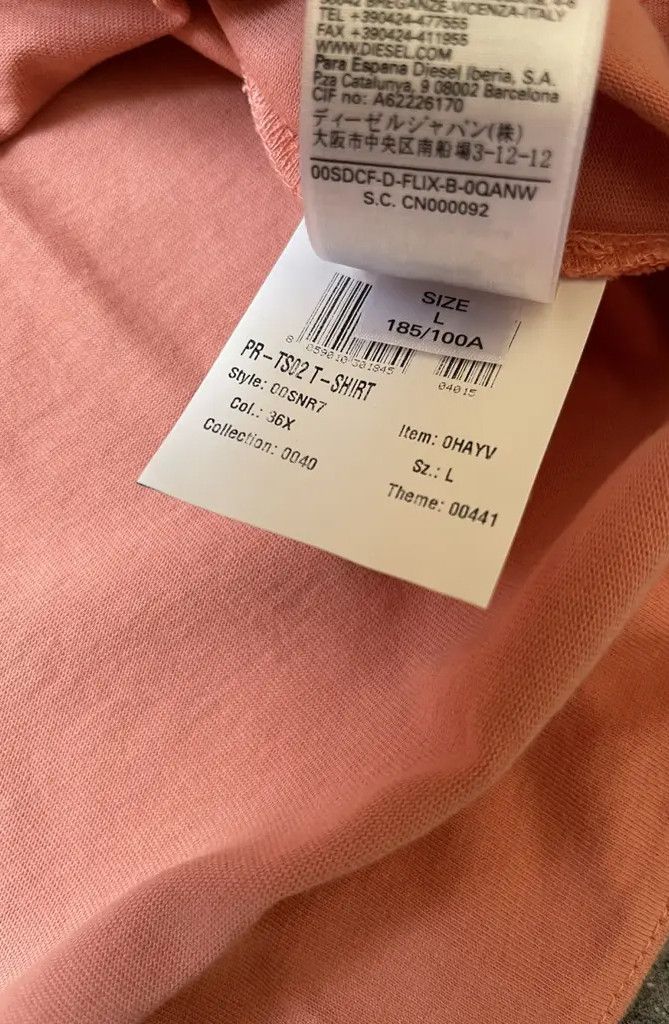 Diesel Brand New! Diesel X Pronounce - Luxury T-Shirt - Large Size US L / EU 52-54 / 3 - 5 Thumbnail