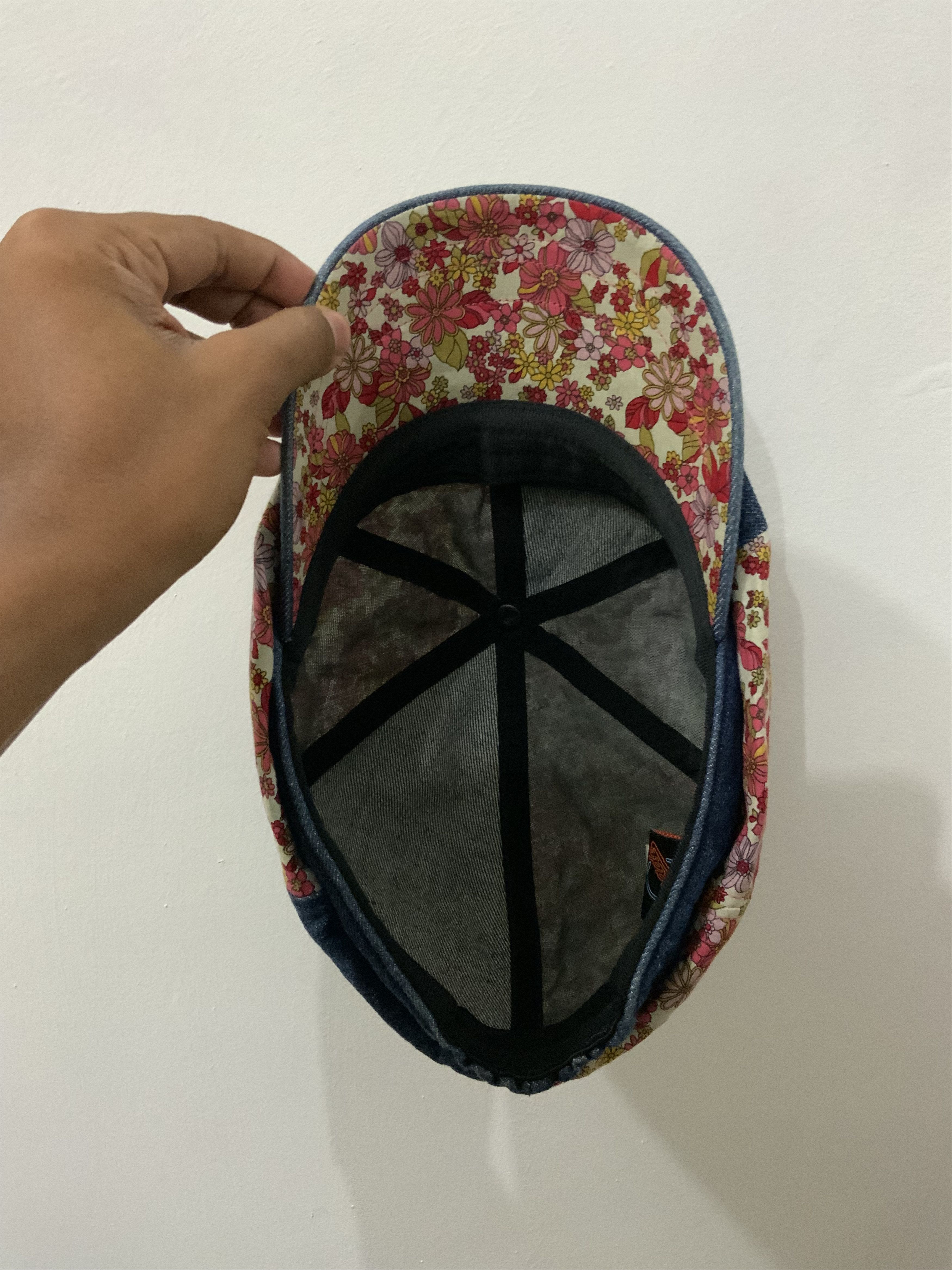 If Six Was Nine Denime Flower Patchwork Newsboy Hat Size ONE SIZE - 8 Thumbnail