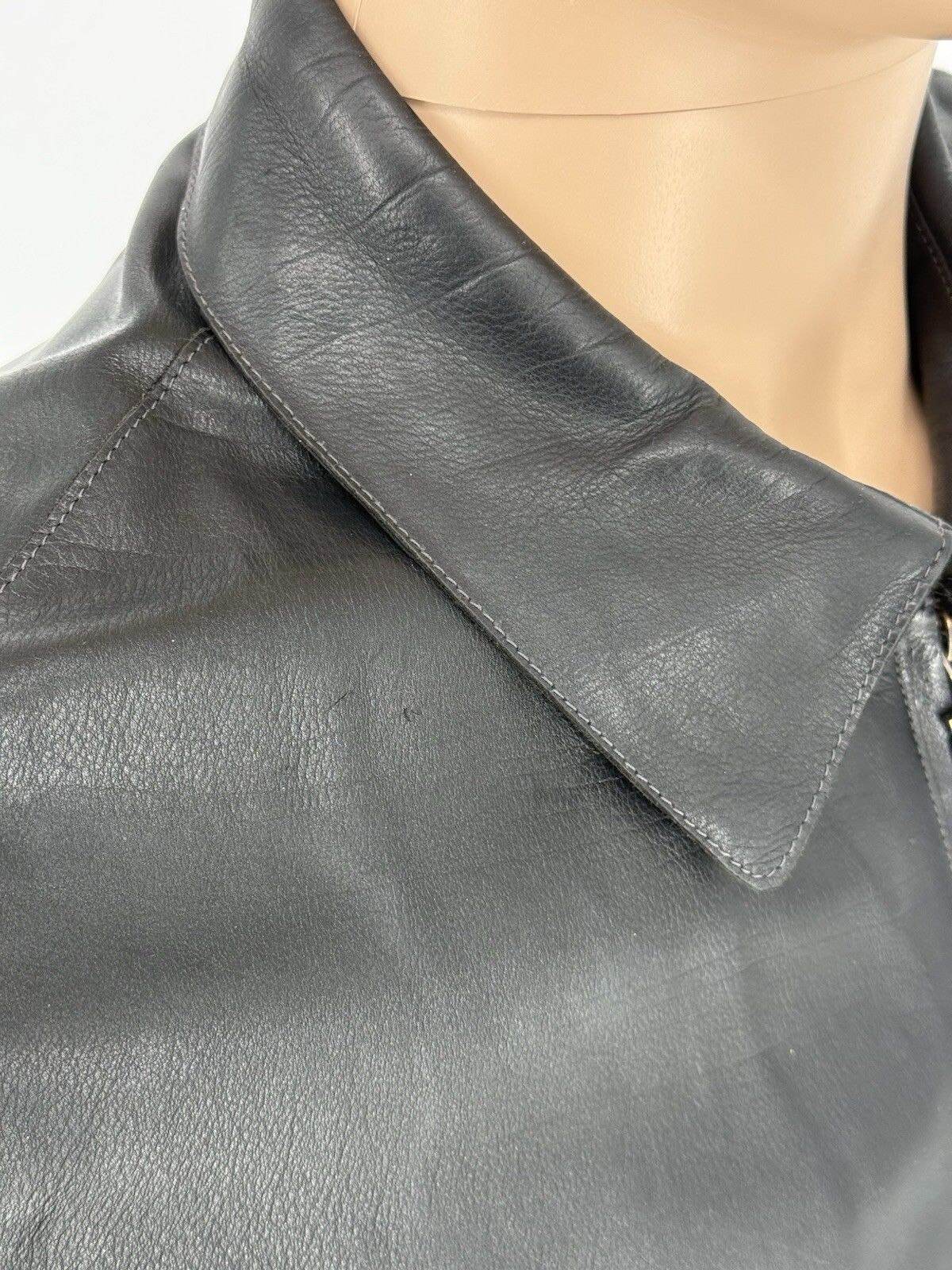 Salvatore Ferragamo Men’s Salvatore Ferragamo Black Leather Jacket Size 50 Size US M / EU 48-50 / 2 - 6 Thumbnail