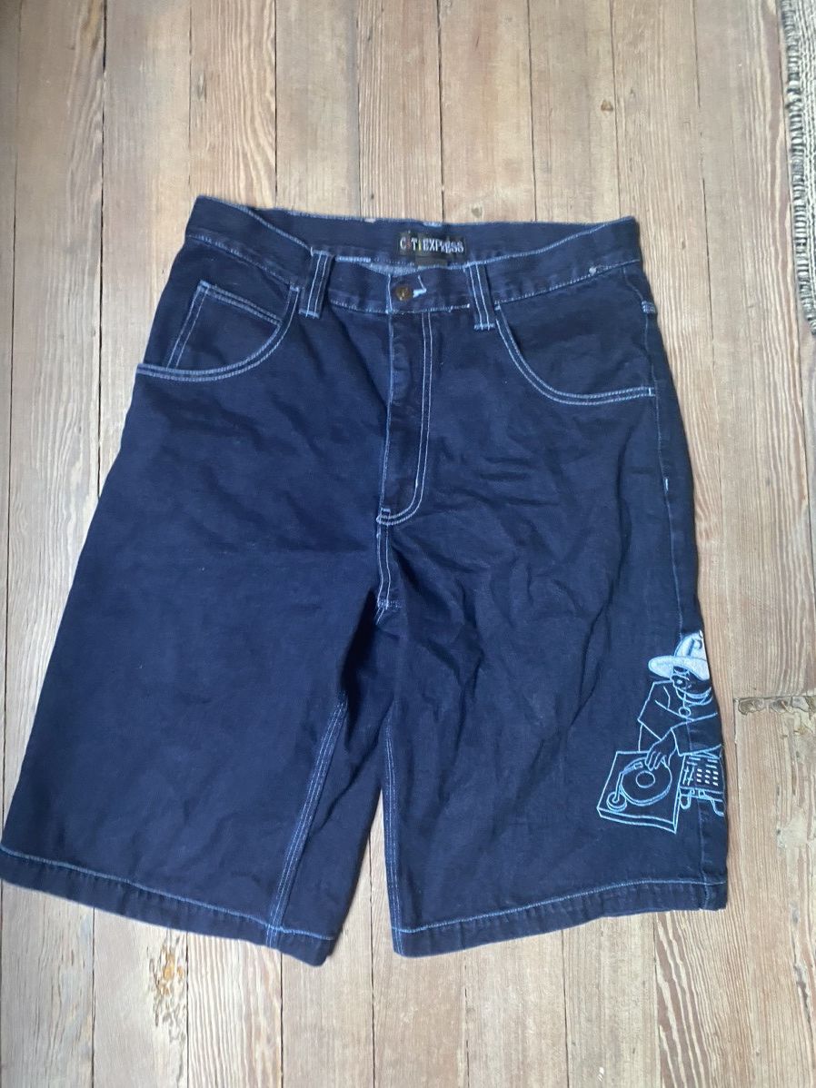 Fubu × Southpole INSANE BAGGY SKATER DJ CYBER CARPENTER JORTS Size US 34 / EU 50 - 1 Thumbnail