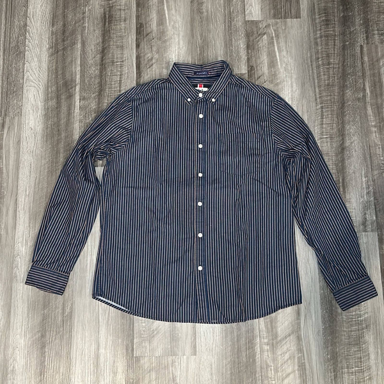 Travis Scott Cactus New York Shirt Striped Long Sleeve Button Down - XL Size US XL / EU 56 / 4 - 2 Thumbnail