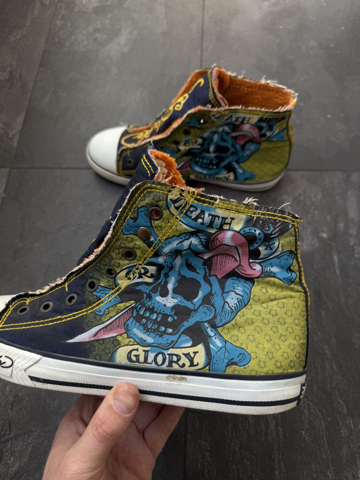 Ed Hardy × Japanese Brand × Vintage Mens Vintage Ed Hardy sneakers shoes skull dragon y2k rare Size US 8 / IT 38 - 10 Thumbnail