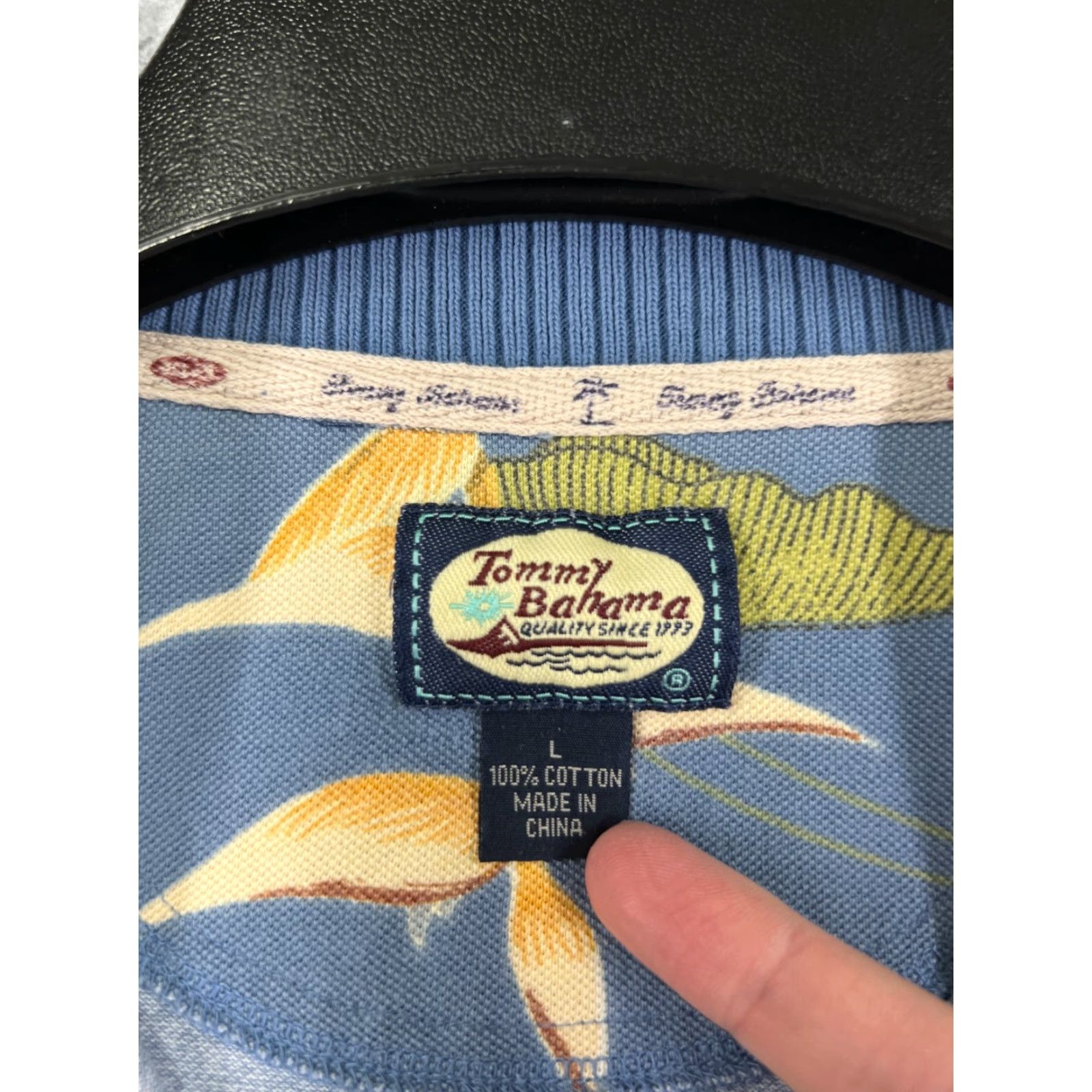 Tommy Bahama Tommy Bahama Polo Shirt Mens Large Blue Floral 100% Cotton Knit Polo Shirt Mens Blue Floral 100% Cotton Knit Size US L / EU 52-54 / 3 - 6 Thumbnail