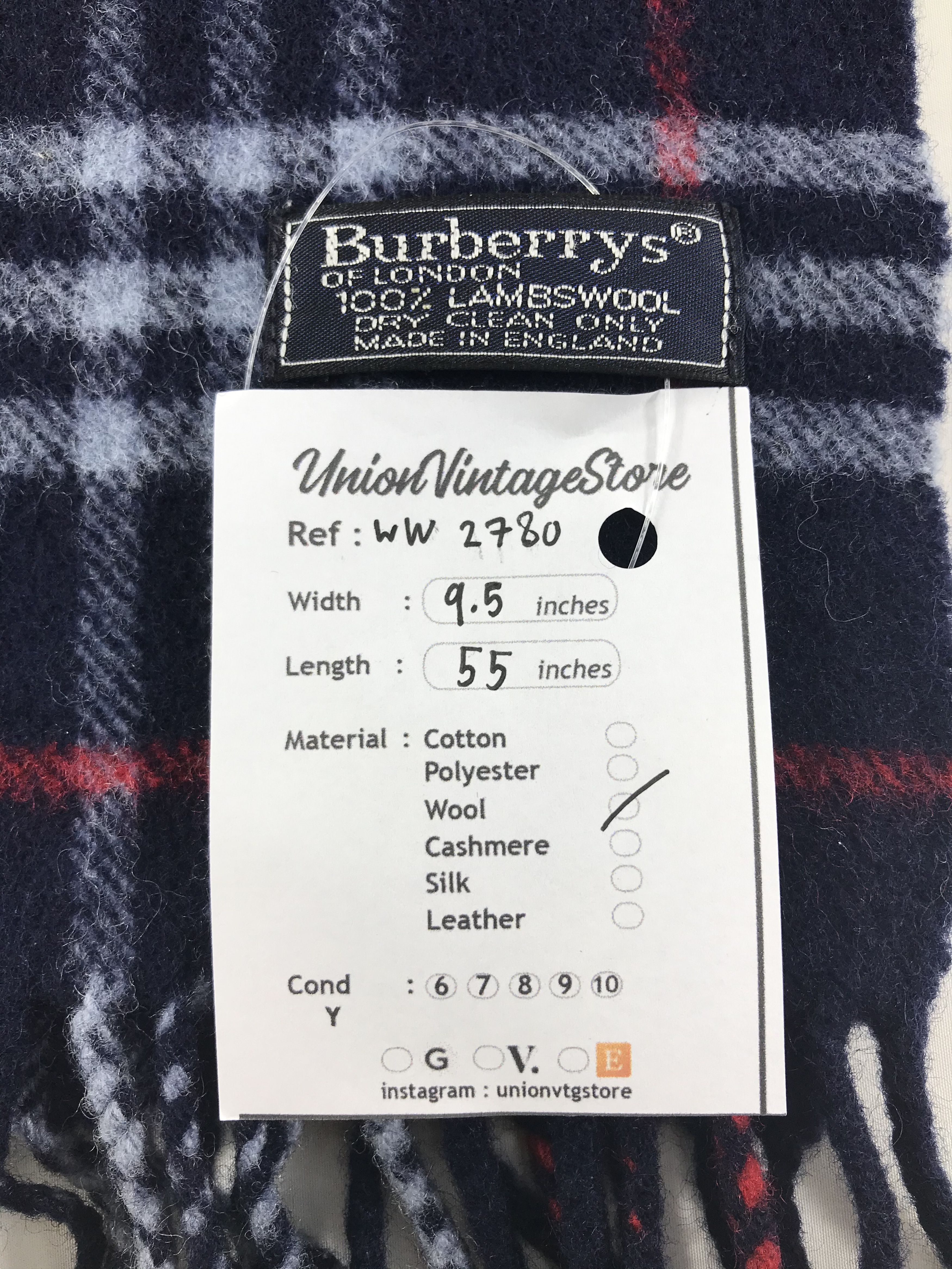 Burberry × Vintage Burberry Scarf / Muffler / Neckwear - WW2780 Size ONE SIZE - 4 Thumbnail