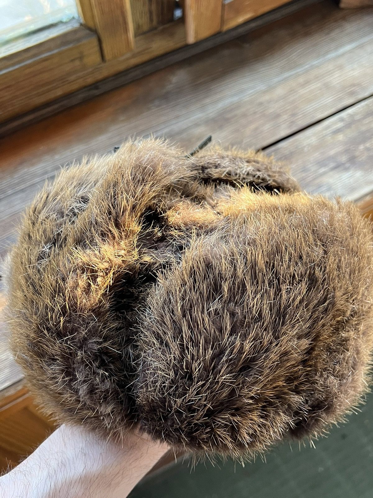Vintage Vintage Ushanka trapper rabbit leather hat rare Size ONE SIZE - 11 Thumbnail