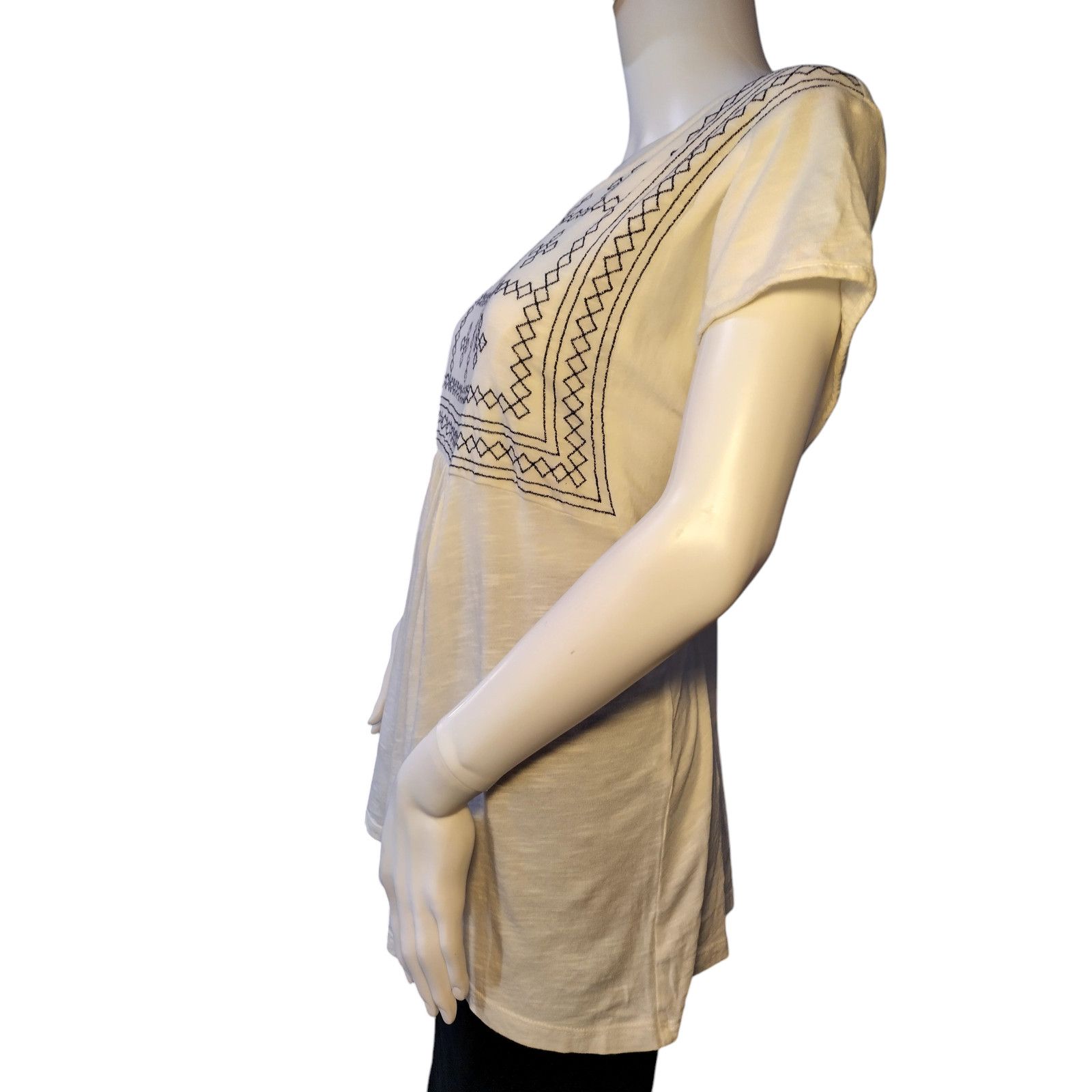 Gloria Vanderbilt Gloria Vanderbilt Womens Short Sleeve Tunic Embroidery Sz XL Size XL / US 12-14 / IT 48-50 - 4 Thumbnail