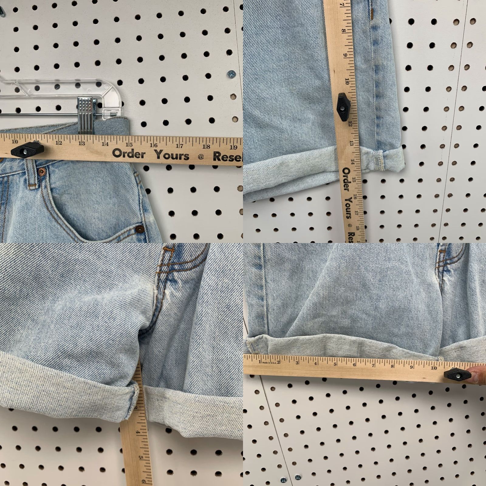 Calvin Klein Vintage Calvin Klein CK Women's Denim Shorts Sz 30 Light Wash USA Made 90s Biker Style Size 30" / US 8 / IT 44 - 8 Thumbnail