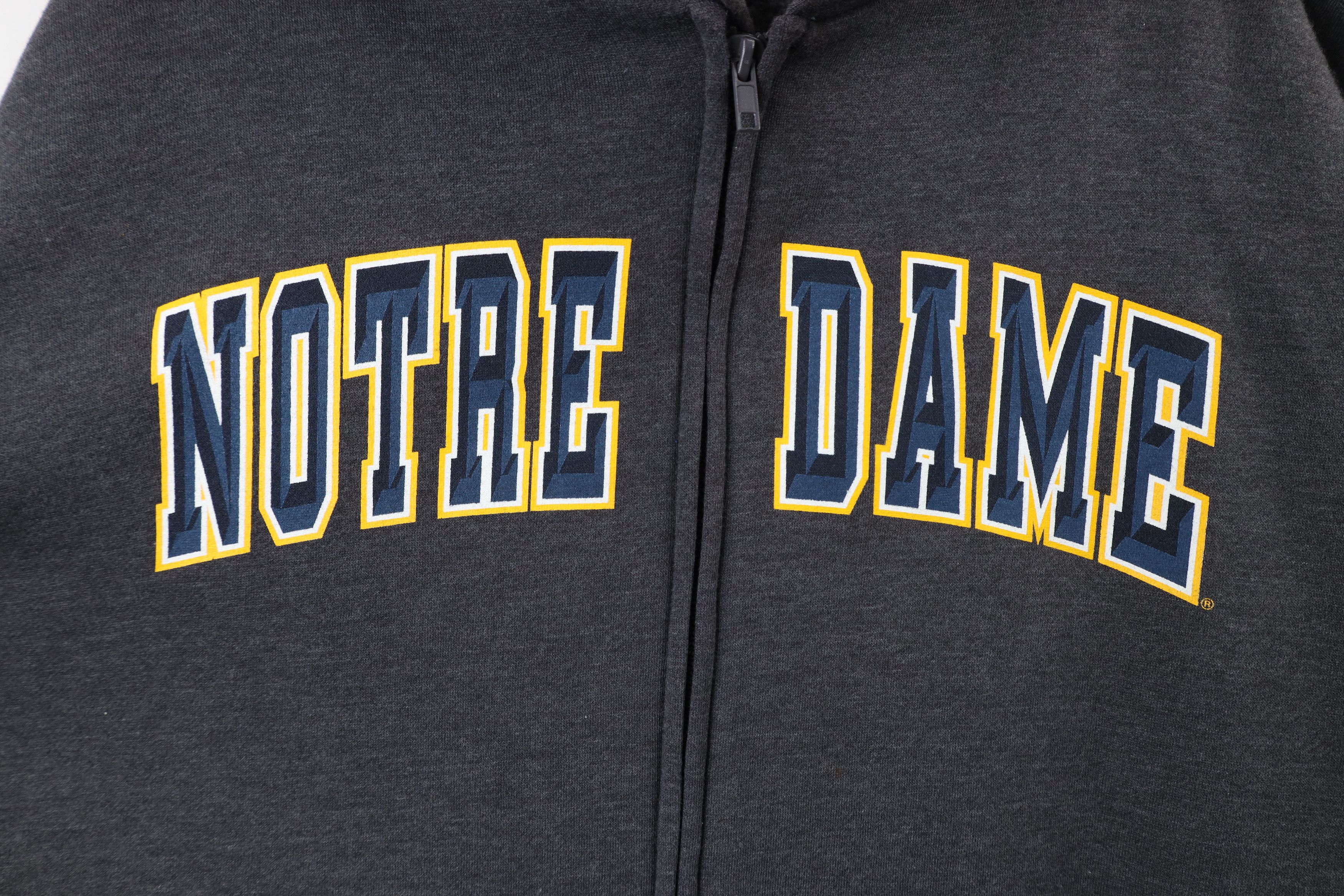 Vintage Vintage 90s Notre Dame University Full Zip Hoodie Sweatshirt Size US M / EU 48-50 / 2 - 6 Thumbnail