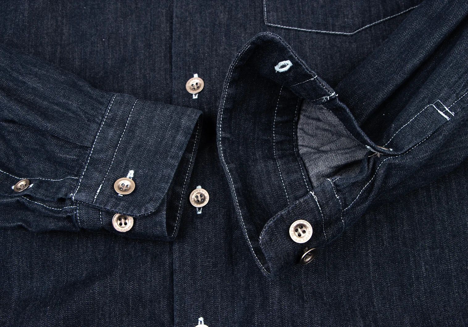 Issey Miyake Cotton Stitch Denim Shirt in Indigo Size US S / EU 44-46 / 1 - 9 Thumbnail