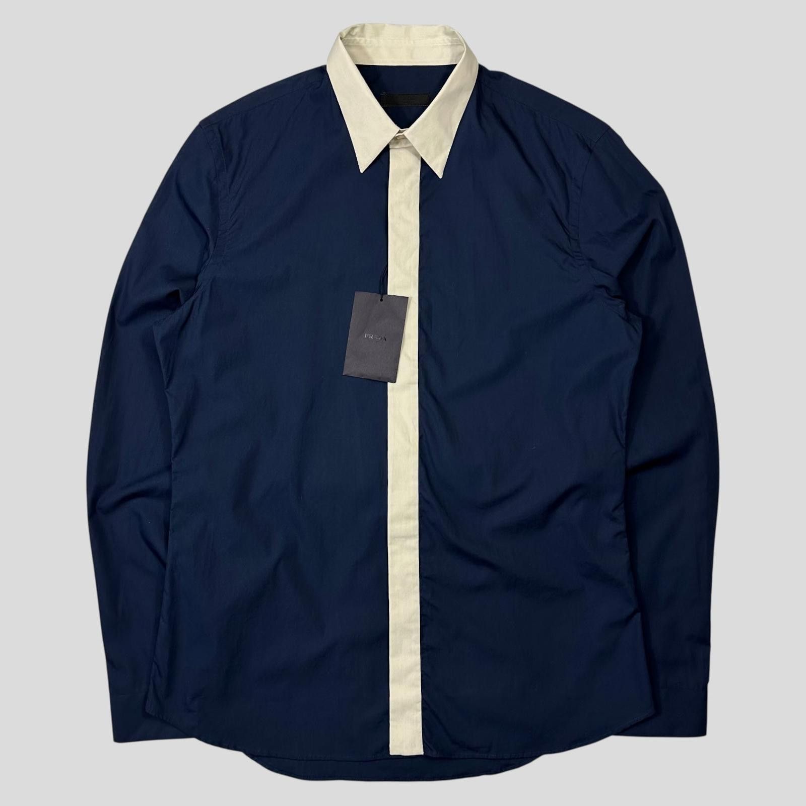 Prada Prada 2016 Store Exclusive Contrast Stripe Shirt DSWT - M Size US M / EU 48-50 / 2 - 1 Thumbnail