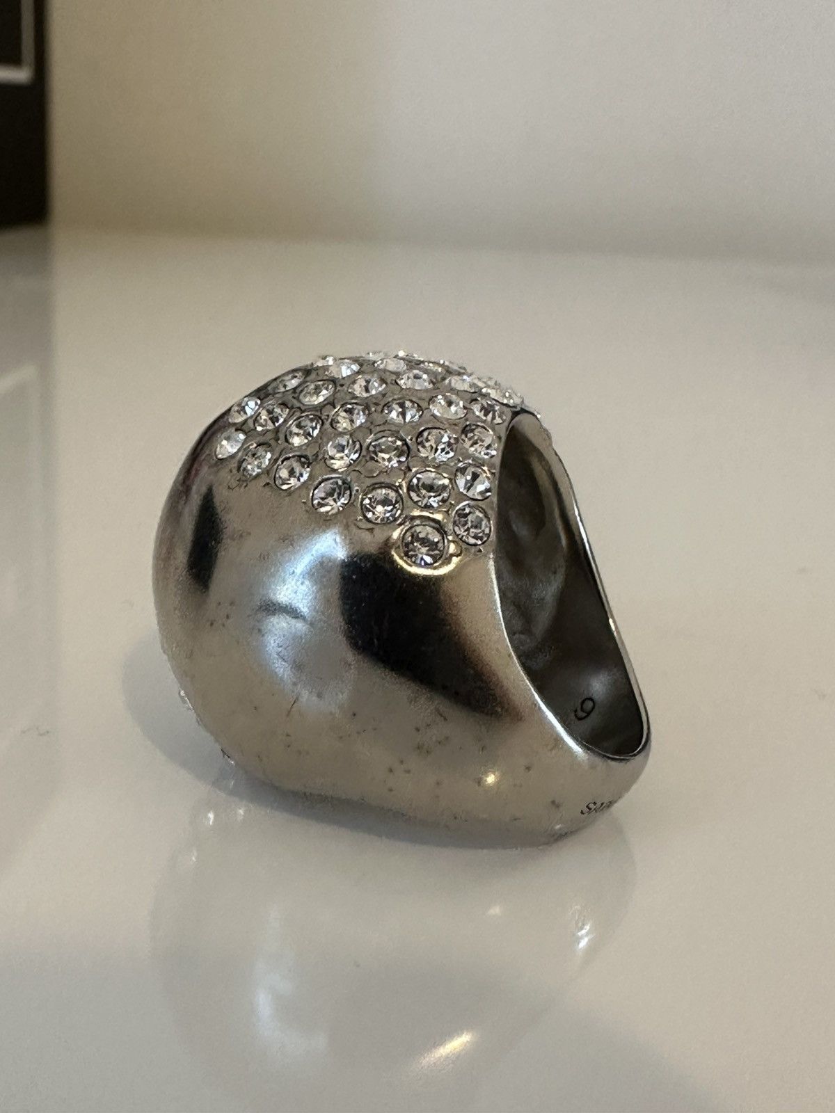 Saint Laurent Paris SAINT LAURENT Crystal-Embellished Ring Size ONE SIZE - 9 Thumbnail