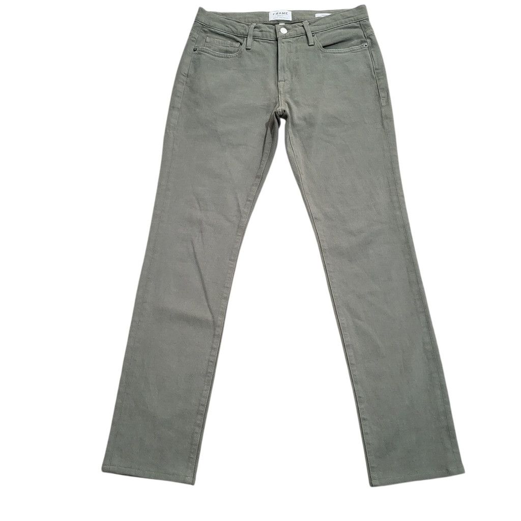 Frame FRAME Le'Homme Slim Straight Olive Jeans Size 31/32 Men's Size US 31 - 2 Thumbnail