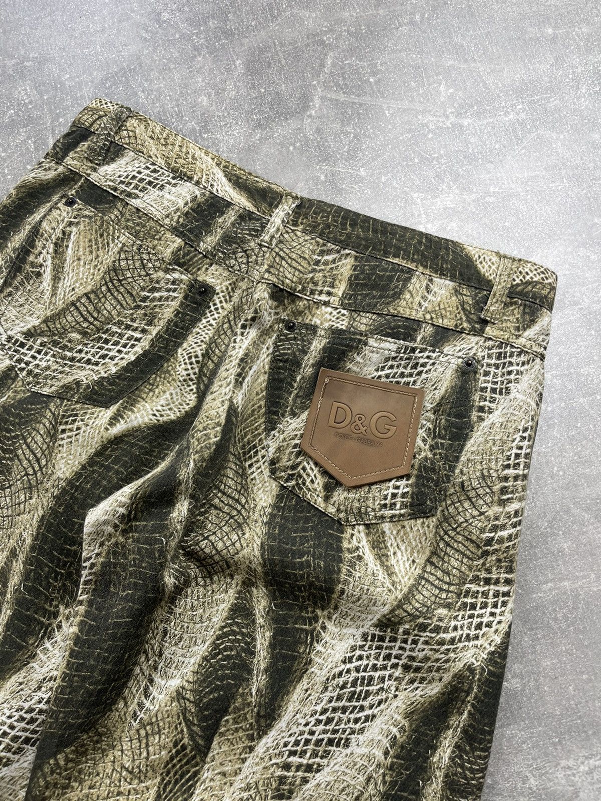 Dolce & Gabbana RARE Vintage D&G Dolce & Gabbana Snake Print Pants Y2K 00s Size 28" / US 6 / IT 42 - 3 Thumbnail