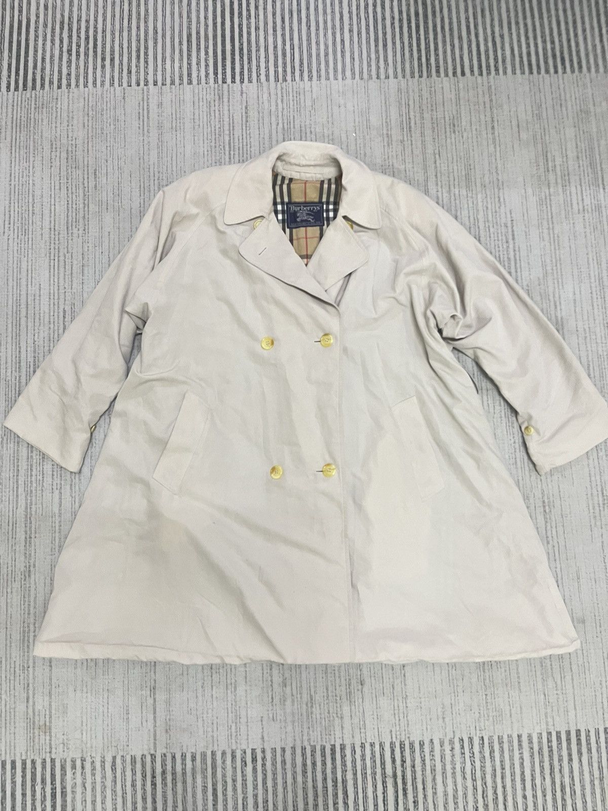 Burberry Intage 80s burberry nova check trench coat Size US XL / EU 56 / 4 - 3 Thumbnail
