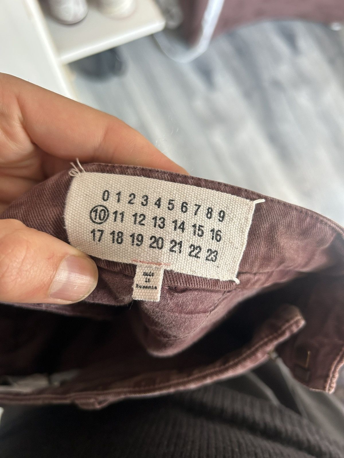 Maison Margiela Burgundy Cotton-Cashmere Trousers Size US 32 / EU 48 - 9 Thumbnail