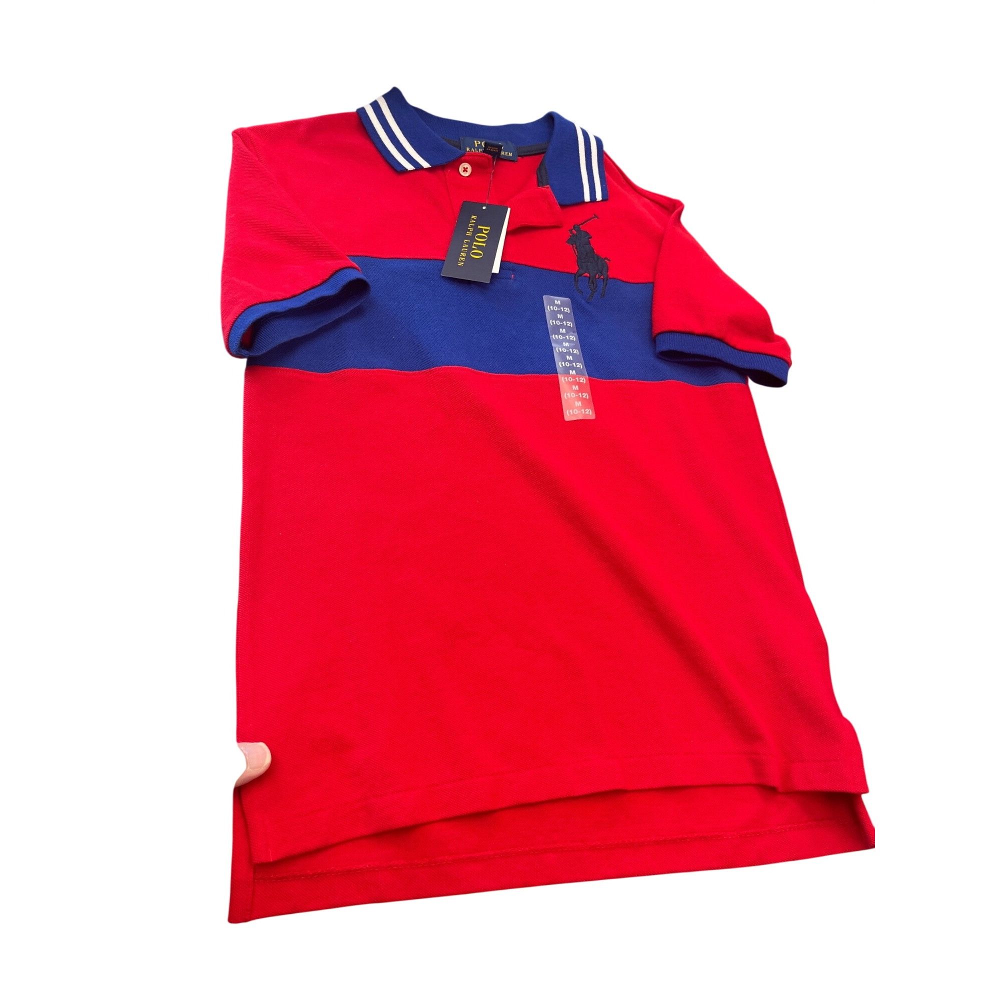Polo Ralph Lauren Polo Ralph Lauren mens red blue polo shirt sz M SKU 10-038 Size US M / EU 48-50 / 2 - 14 Thumbnail