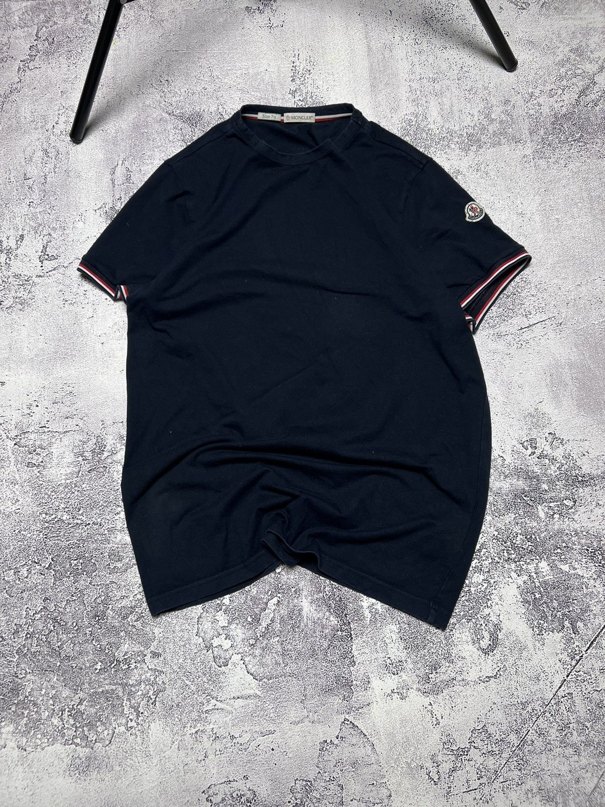 Pre-owned Moncler Mini Logo Polo Shirt  T-shirt In Black
