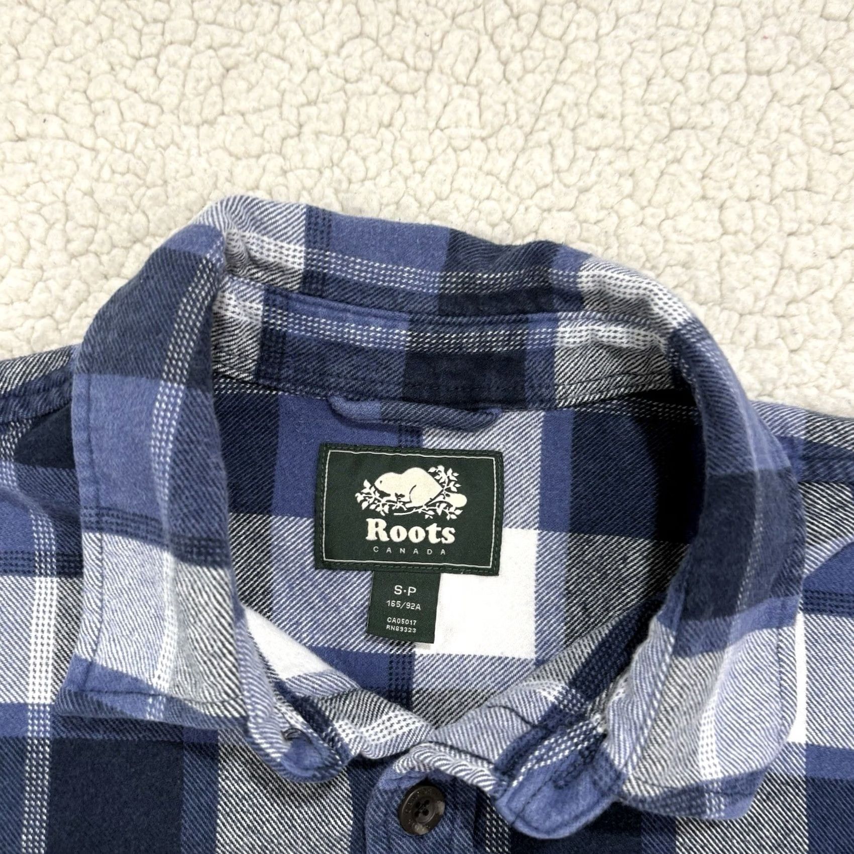 Roots Roots Button-Up Shirt Mens Size S Blue Plaid Flannel Cotton Pocket Long Sleeve Button-Down Size US S / EU 44-46 / 1 - 2 Thumbnail