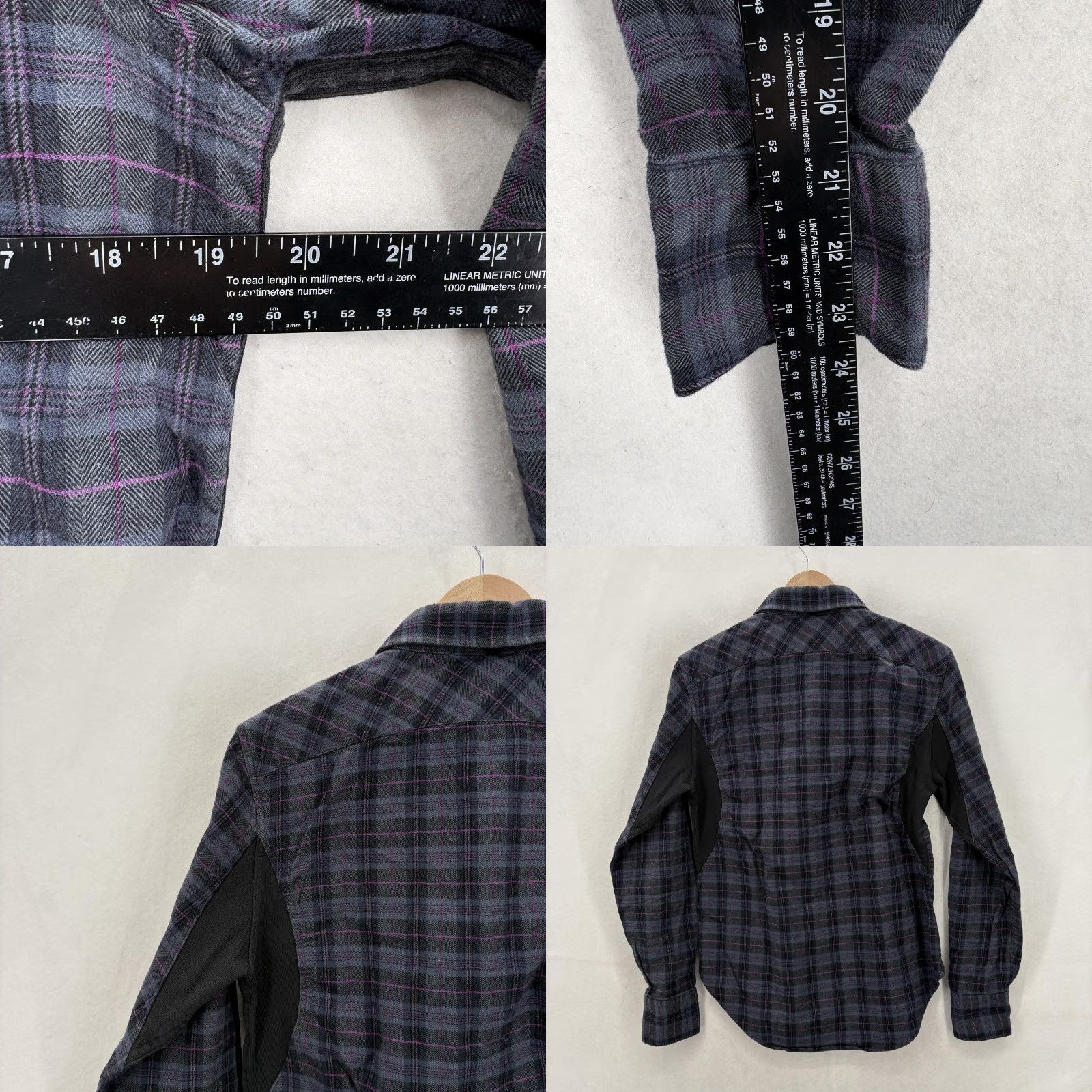 Rag & Bone Rag & Bone Flannel Shirt Mens XS Gray Plaid Long Sleeve Button Front Stretch Size US XS / EU 42 / 0 - 8 Thumbnail