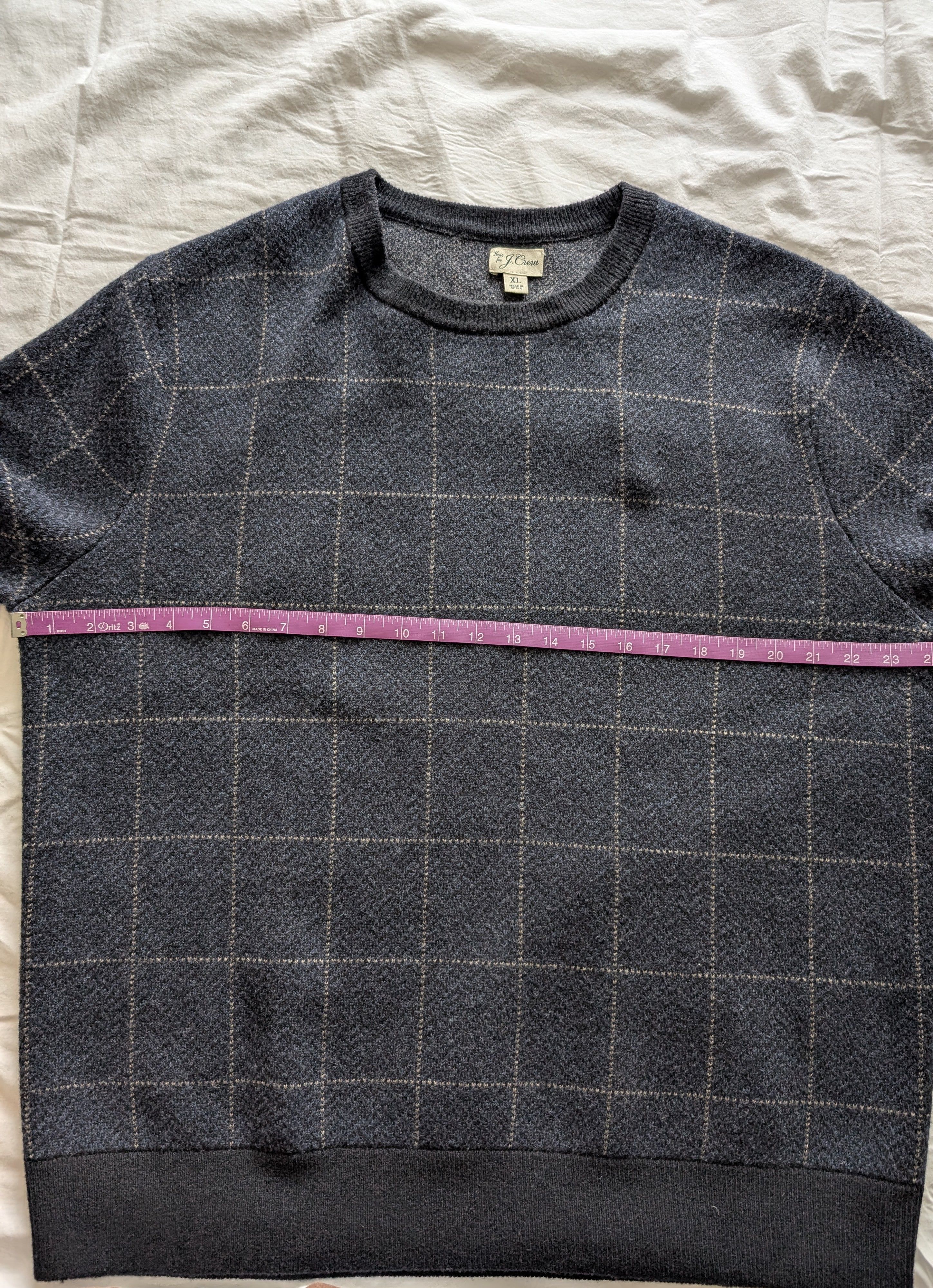J.Crew JCrew Windowpane Merino Wool Sweater Size US XL / EU 56 / 4 - 8 Thumbnail