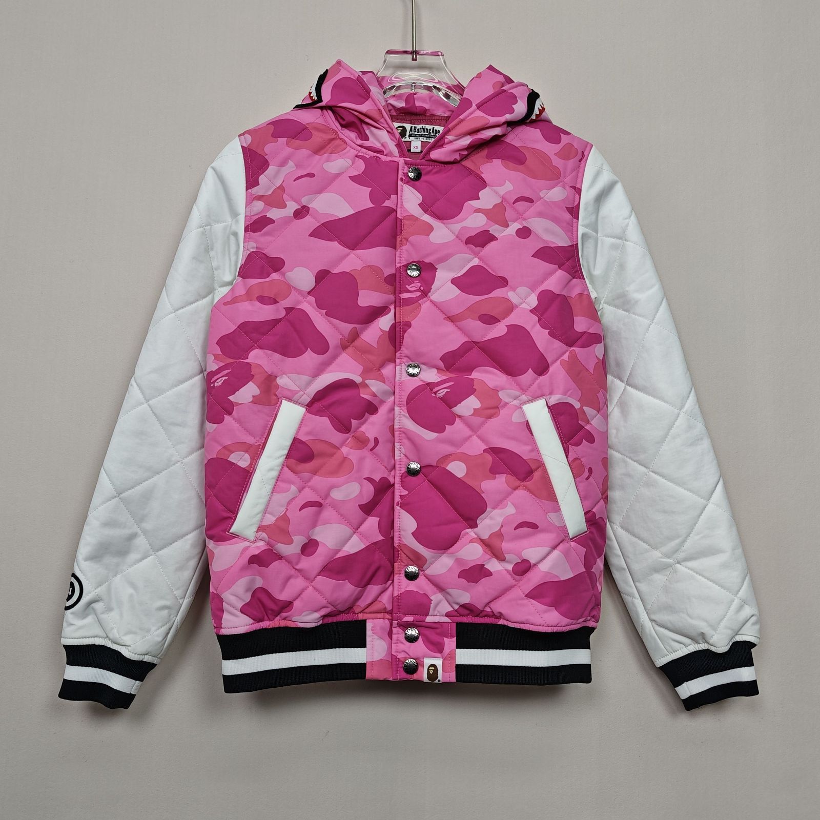 Bape A BATHING APE Pink Camo Shark Jacket Size XS Size US XS / EU 42 / 0 - 1 Thumbnail