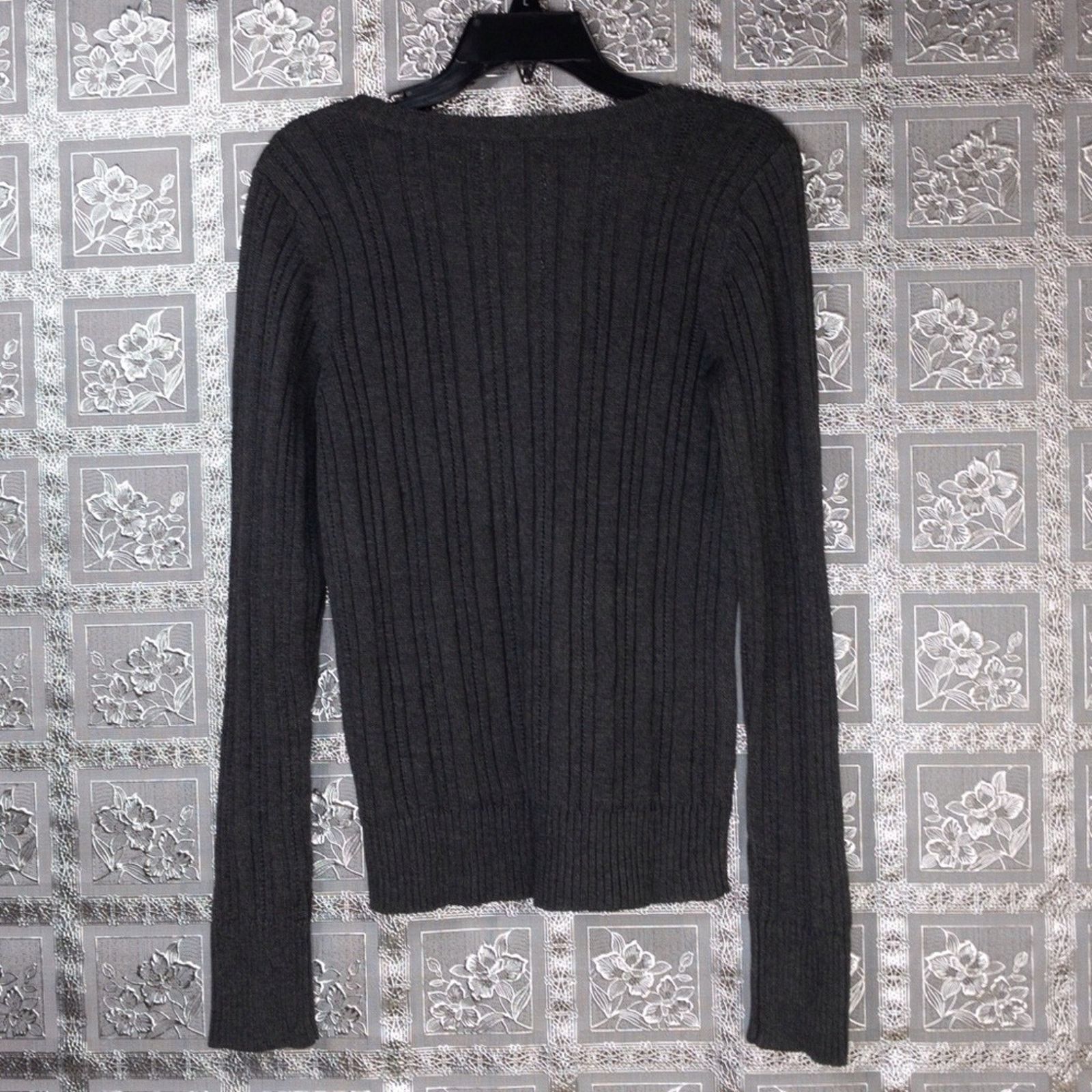 Other NWT Arizona Jean Charcoal Gray Cable Knit Sweater Size L / US 10 / IT 46 - 6 Thumbnail