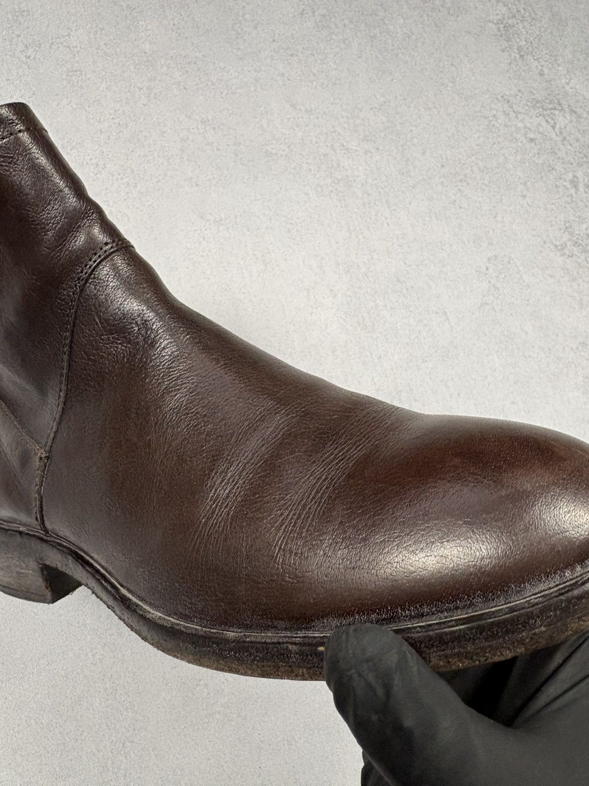 MoMA MOMA Handmade Distressed Brown Leather Zip Ankle Boots EU 41 Size US 8 / EU 41 - 18 Thumbnail