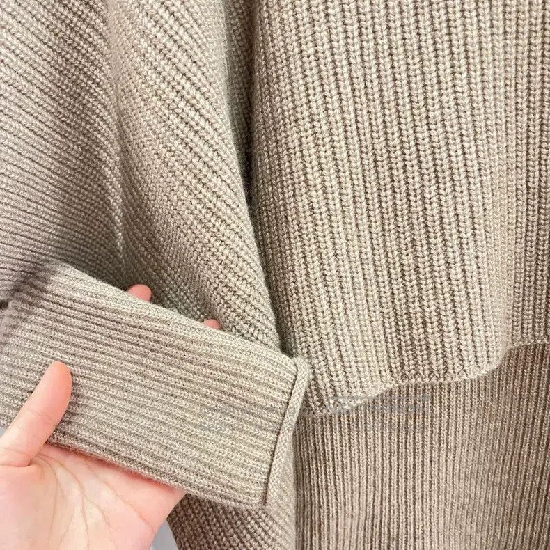 Hermes Hermes Caramel brown high-neck poncho faux two-piece sweat Size XXS / US 00 / IT 34 - 7 Thumbnail