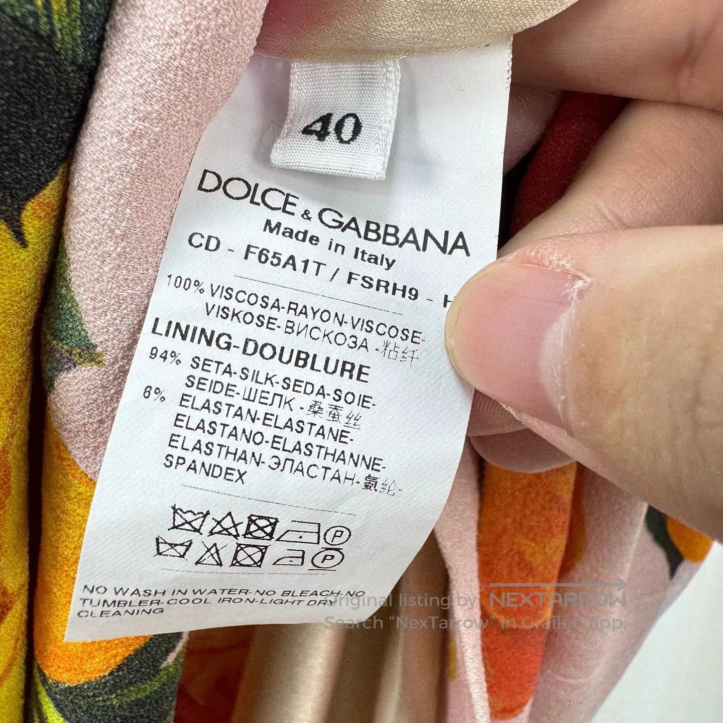 Dolce & Gabbana Dolce&Gabbana Runway Three-color Rose Silk Dress. Size S / US 4 / IT 40 - 8 Thumbnail