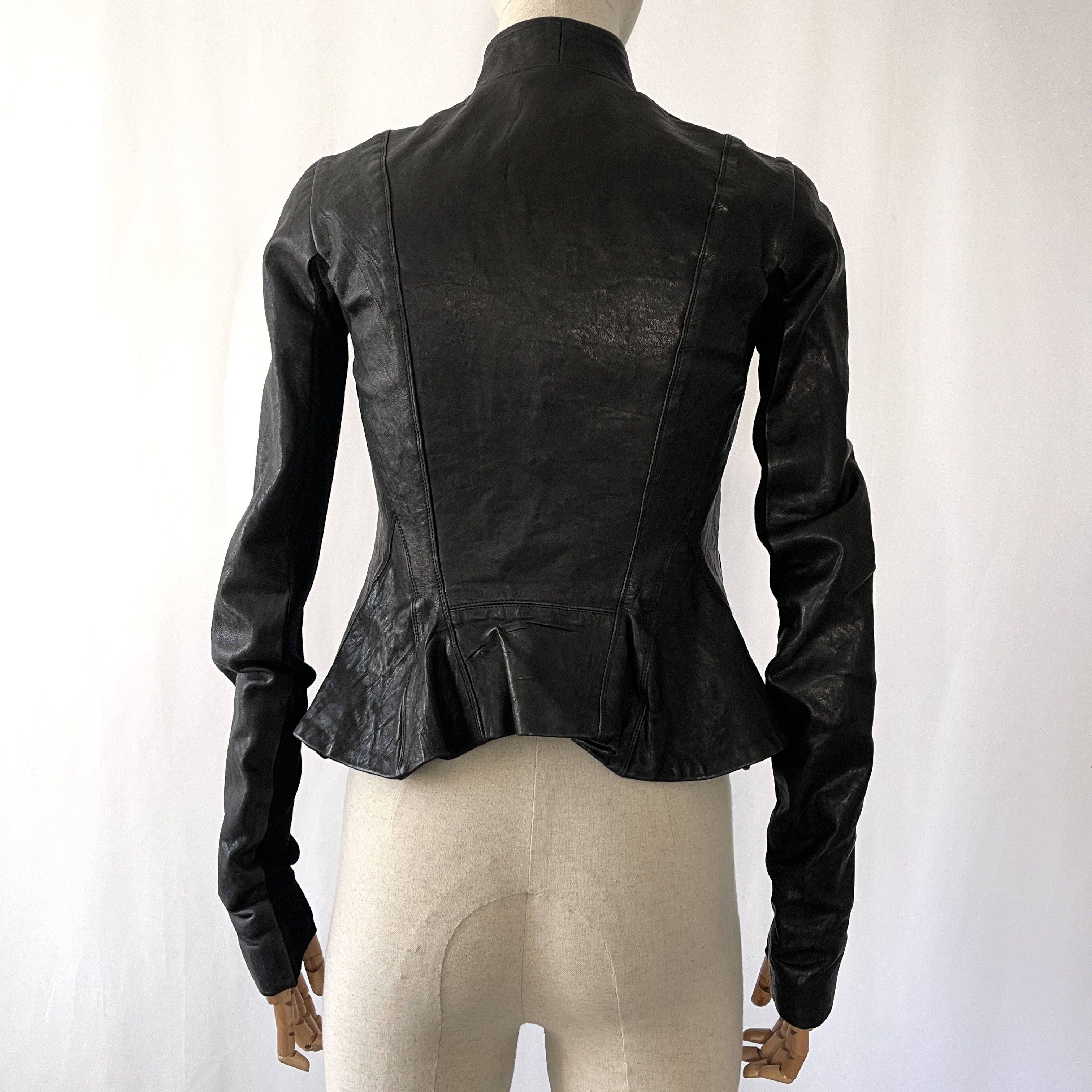 Rick Owens RICK OWENS Black Leather Jacket size 38 IT Size XS / US 0-2 / IT 36-38 - 7 Thumbnail