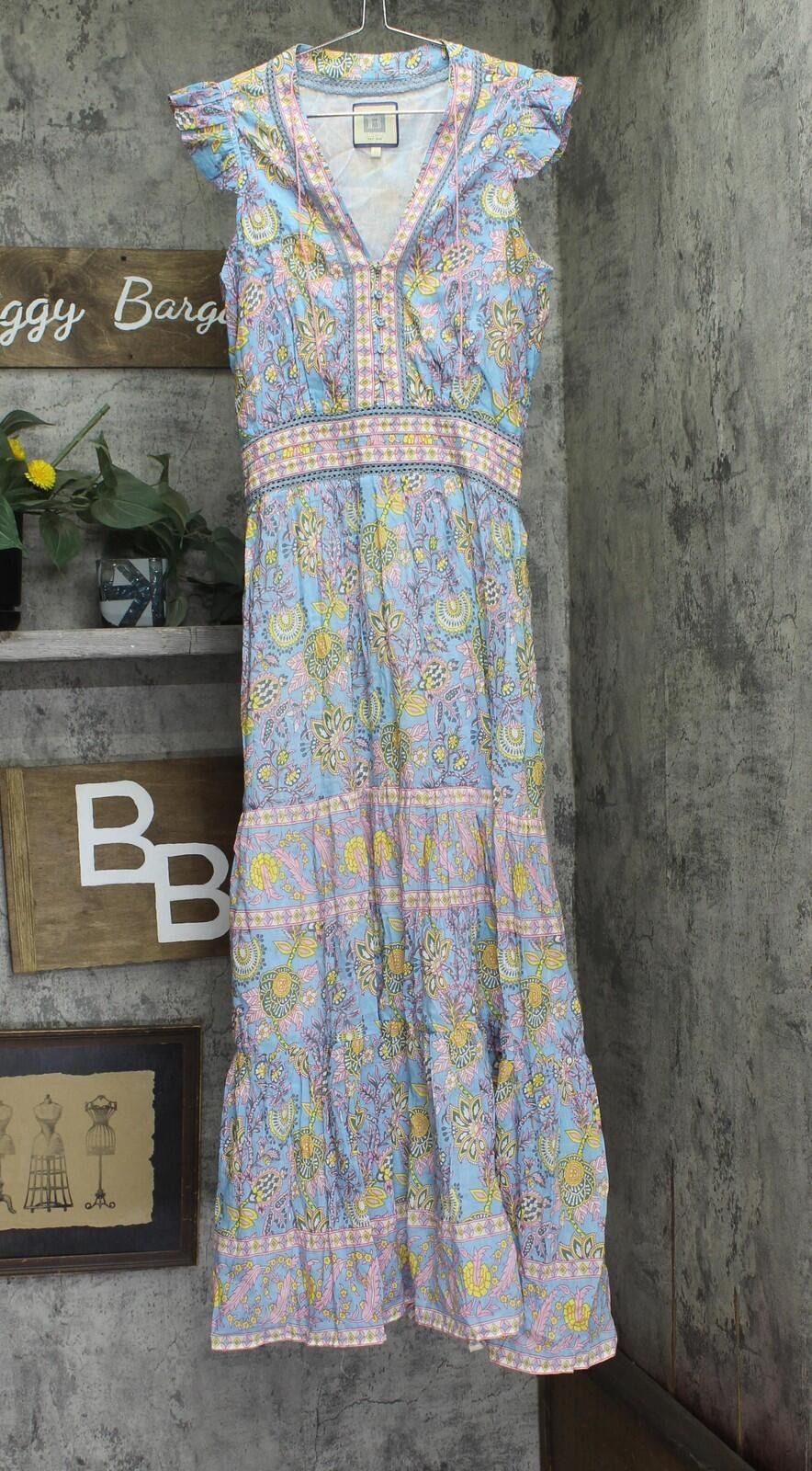 Billionaire Boys Club Bell Annabelle Maxi Dress Bellsp25-1 Blue / Yellow Print M Size M / US 6-8 / IT 42-44 - 1 Thumbnail