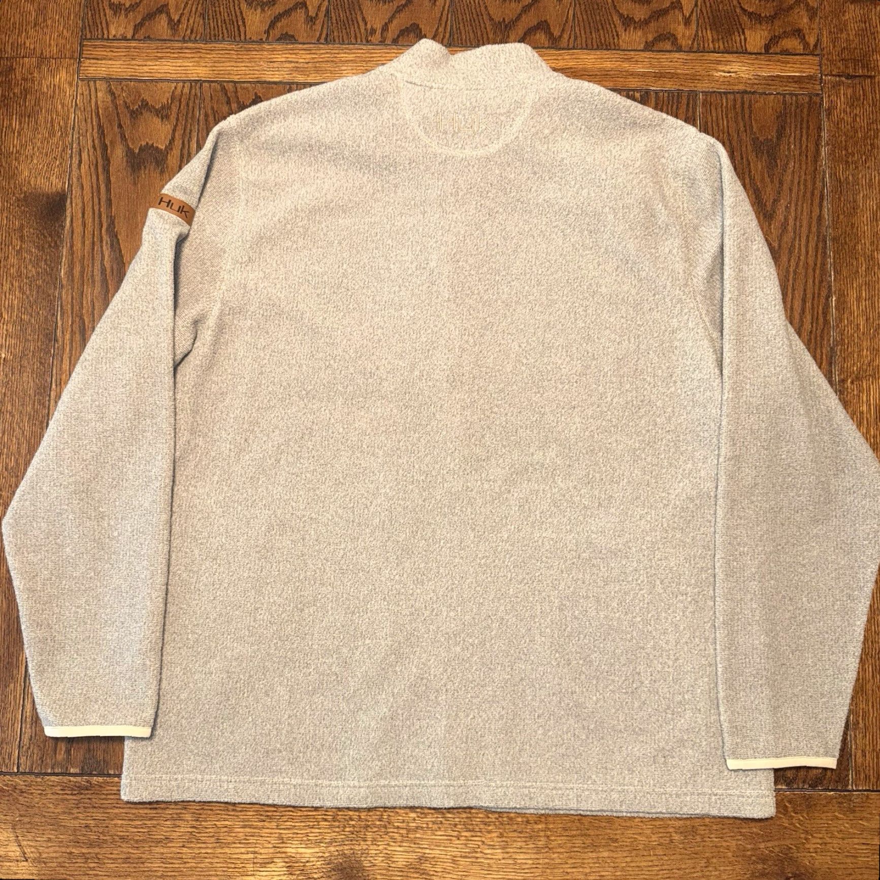 Vintage HUK Channel Alaska Full Zip Fleece Jacket XL Men’s Windbreaker Beige Gray Lightweight 3 Pockets Casual Regular Fit Mens Jacket Size US XL / EU 56 / 4 - 7 Thumbnail