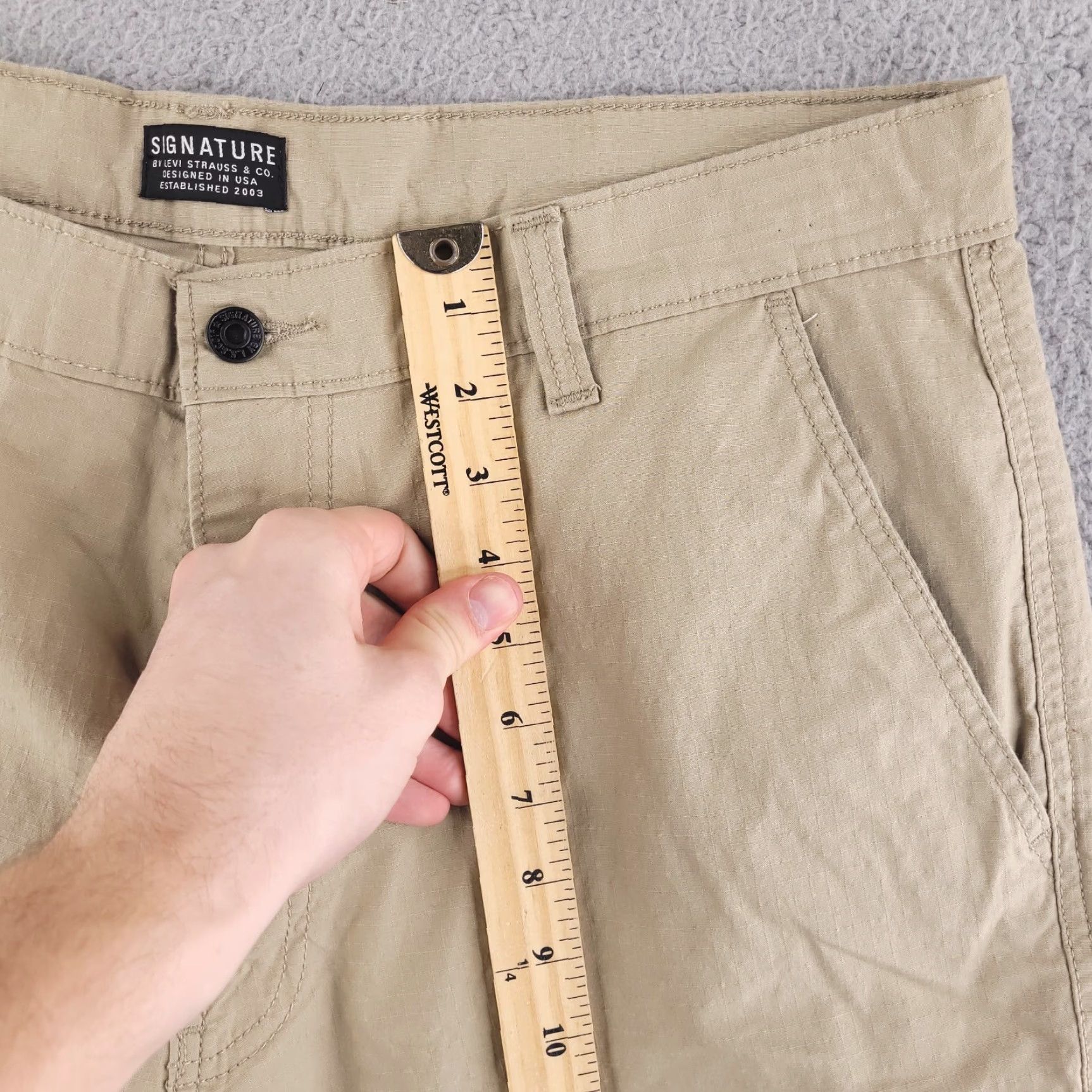 Levi's Levi's Shorts Cargo Mens 36 Brown Ripstop Utility Cotton Flat Front Size US 36 / EU 52 - 3 Thumbnail
