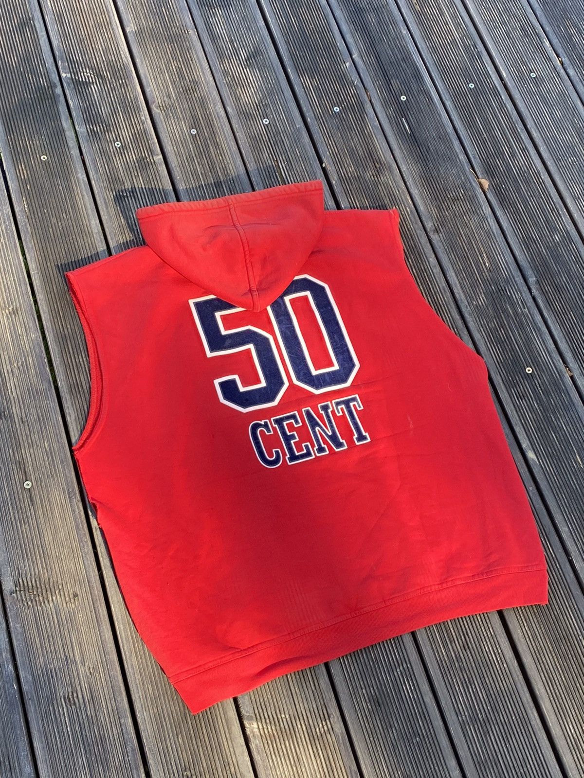 Rap Tees 🔥 50 CENT SLEEVELESS HOODIE RAP VINTAGE G-UNIT Y2K STYLE Size US XL / EU 56 / 4 - 5 Thumbnail