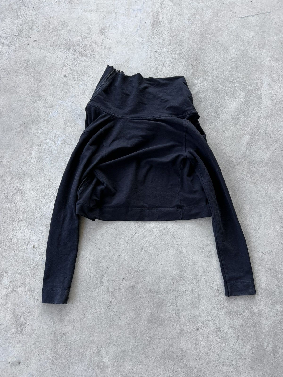 Vintage Avant Garde Cropped Asymmetrical Zip Sweatshirt Size S / US 4 / IT 40 - 8 Thumbnail