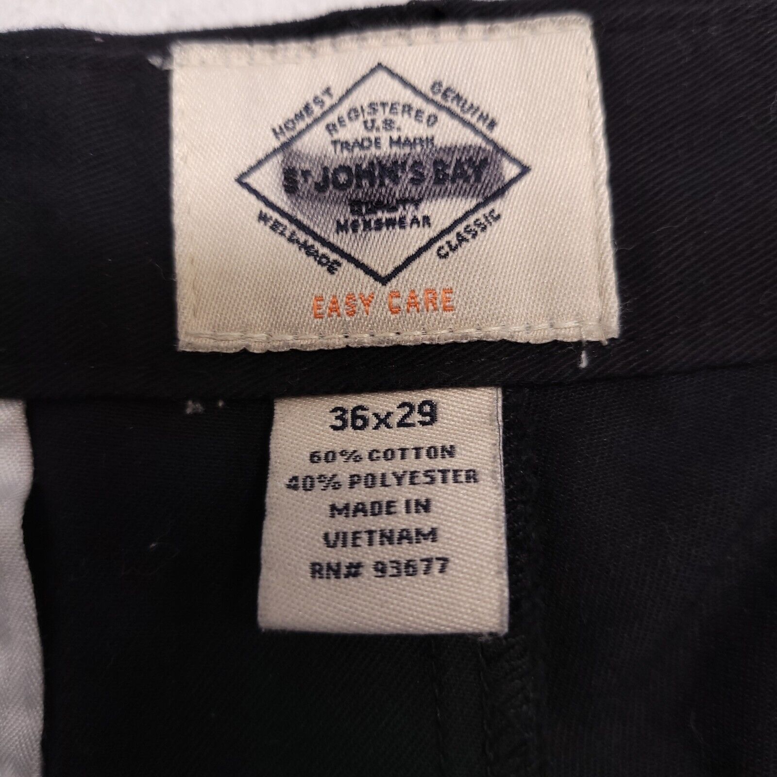 St. Johns Bay St Johns Bay Medium Wash Chino Pants Mens Size 36x29 Black Size US 36 / EU 52 - 3 Thumbnail