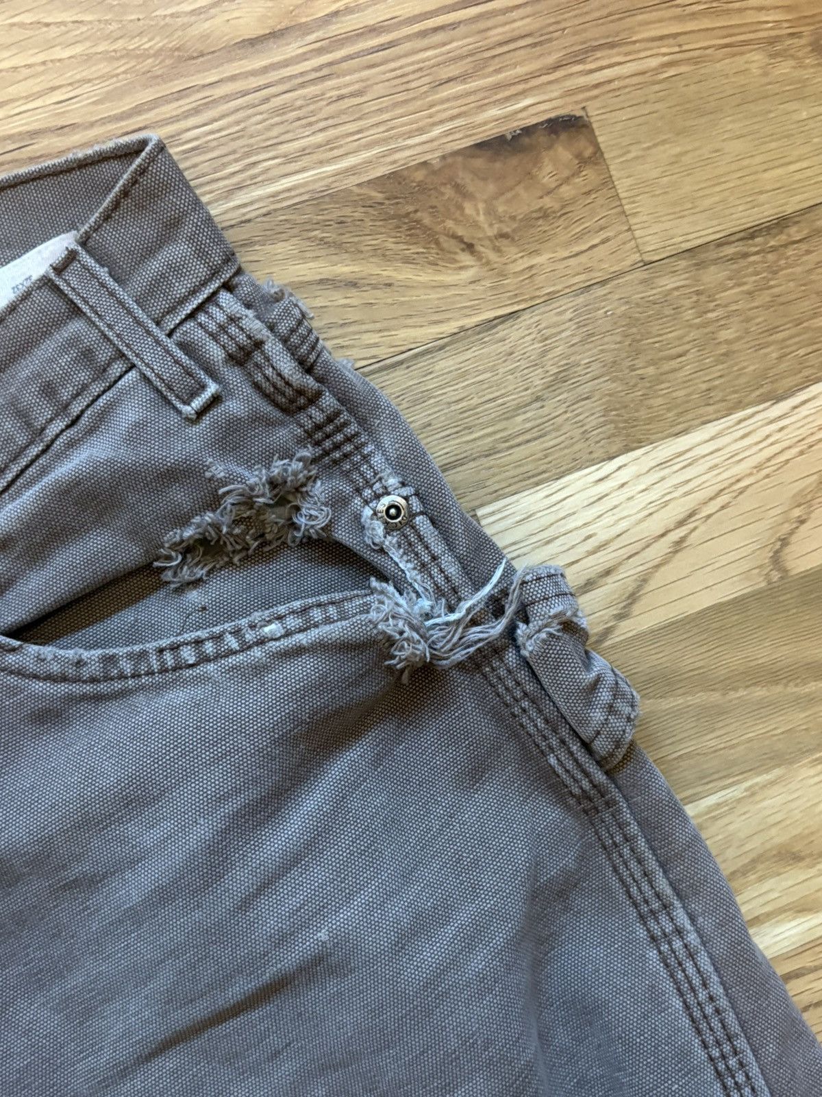 Dickies Brown 2000s Dickies Distressed and Repaired Work Pants Size US 33 - 11 Thumbnail