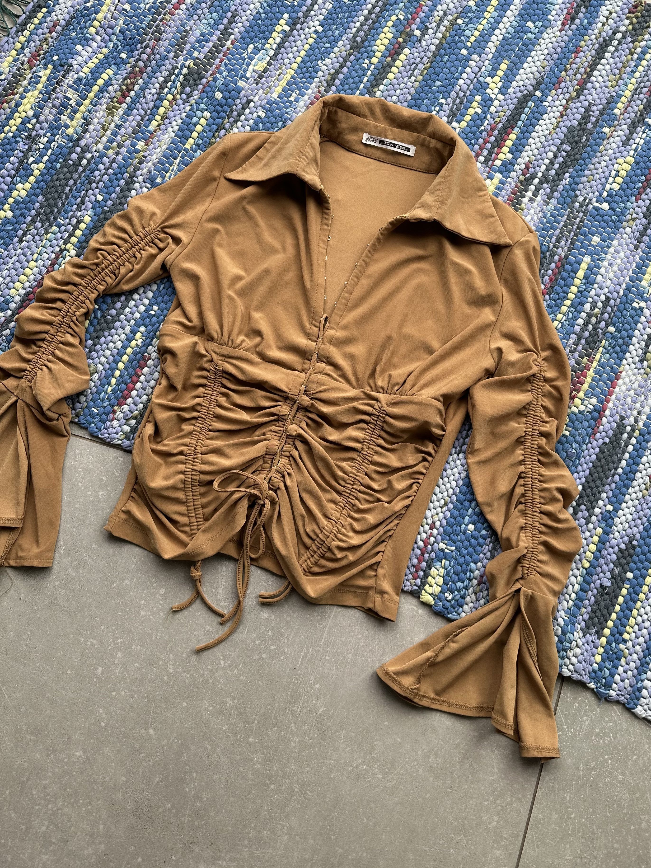 image of Avant Garde x Vintage Blouse in Brown, Women's (Size Small)