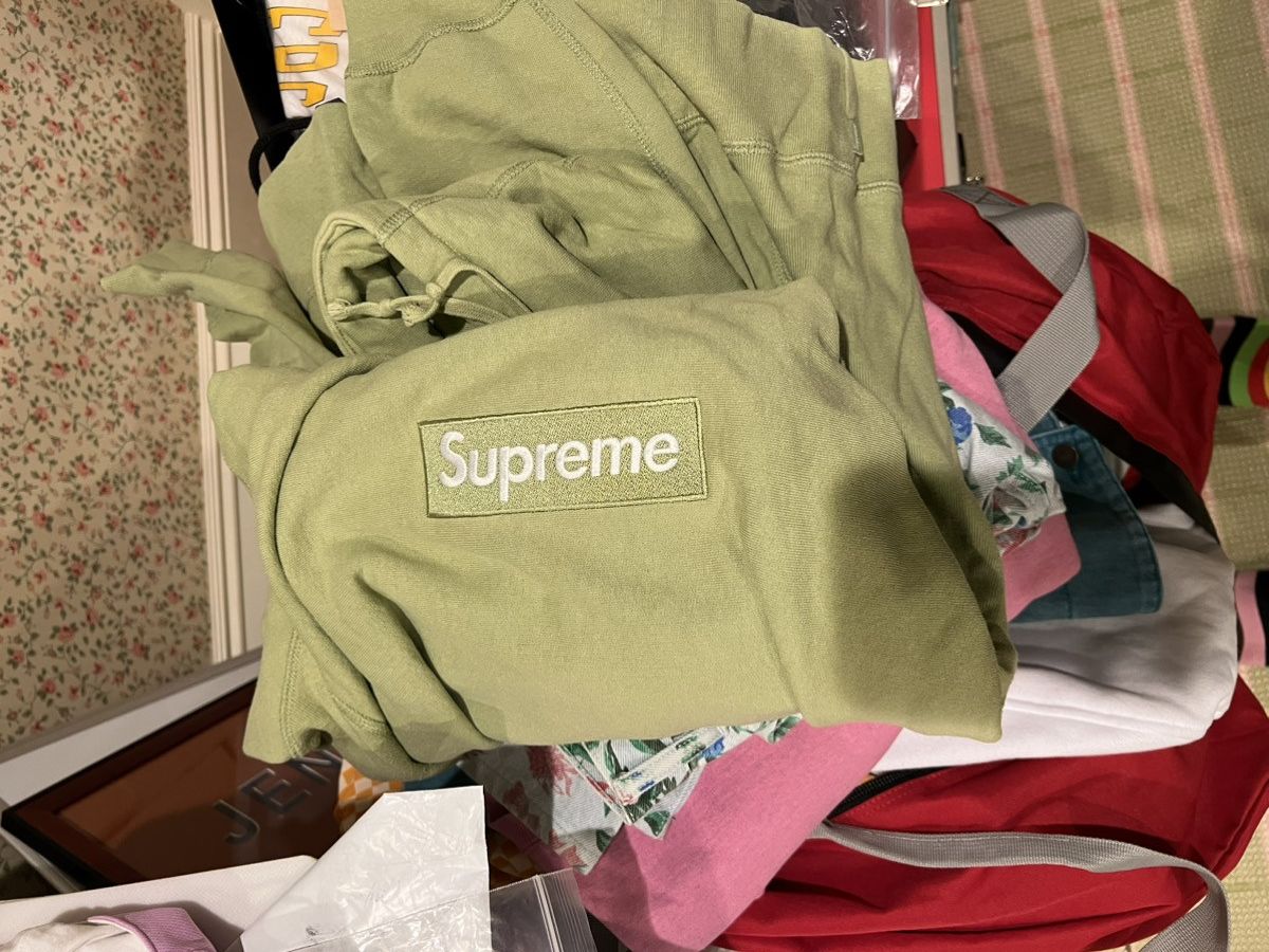 Supreme Supreme Box Logo Hooded Sweatshirt Sage Size US XL / EU 56 / 4 - 8 Thumbnail