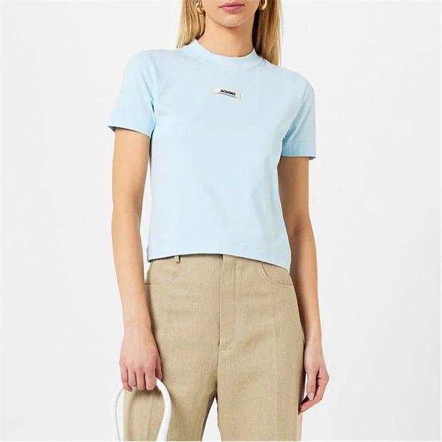 Jacquemus o1g2r1mq1024 T- Shirt in Light Blue Size M / US 6-8 / IT 42-44 - 4 Thumbnail