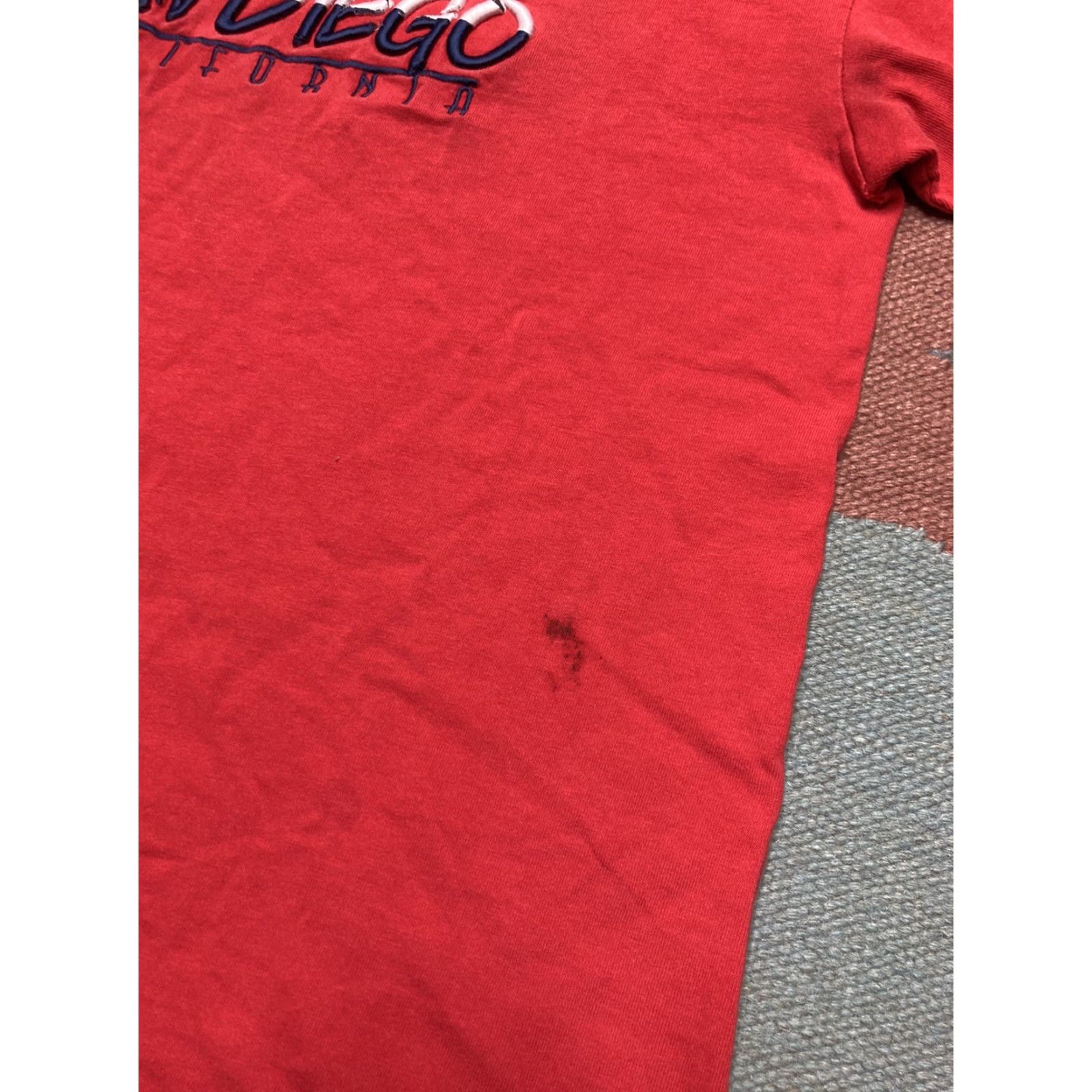 Vintage VINTAGE San Diego California t shirt y2k embroidered M & M Shirt Mens Adult Medium Red California Embroidered 90s Size US M / EU 48-50 / 2 - 2 Thumbnail