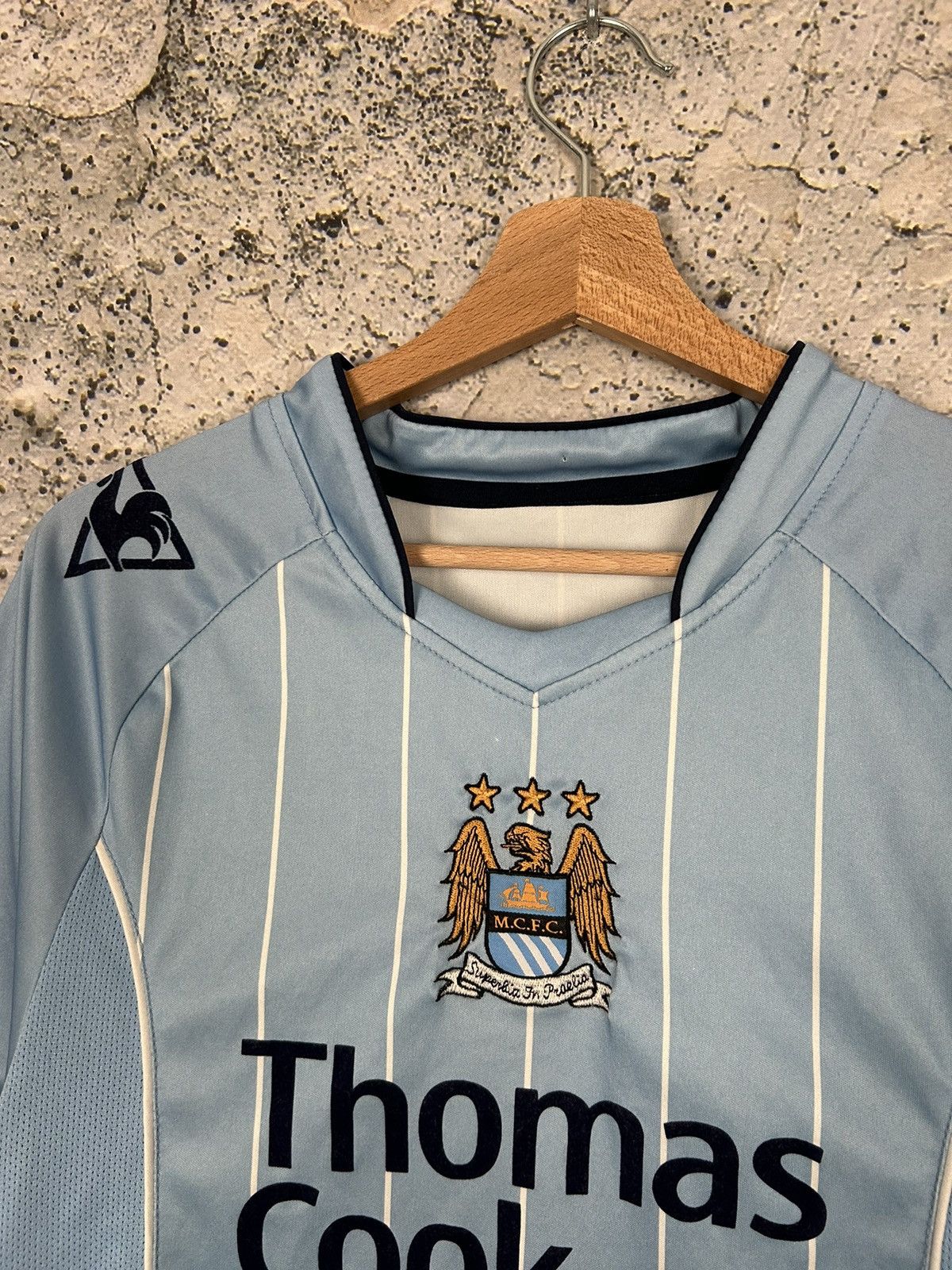 Le Coq Sportif Vintage Manchester City Le Coq Sportif Soccer Jersey Size US S / EU 44-46 / 1 - 3 Thumbnail