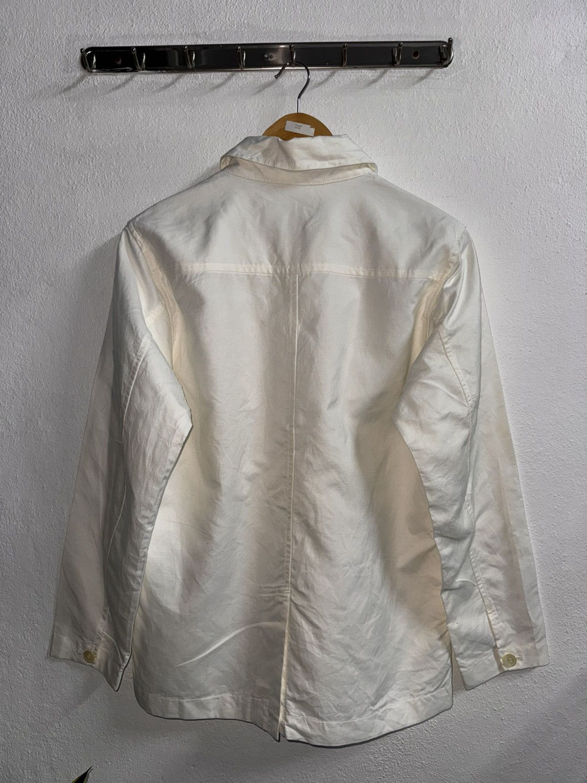 Tete Homme TETE HOMME White Multi Pocket Shirt Size US M / EU 48-50 / 2 - 2 Thumbnail