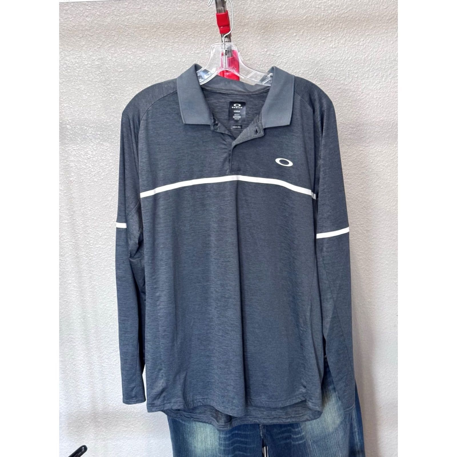 Oakley Oakley Long Sleeve Hydro Lux POLO SHIRT Medium M Mens Size US M / EU 48-50 / 2 - 2 Thumbnail