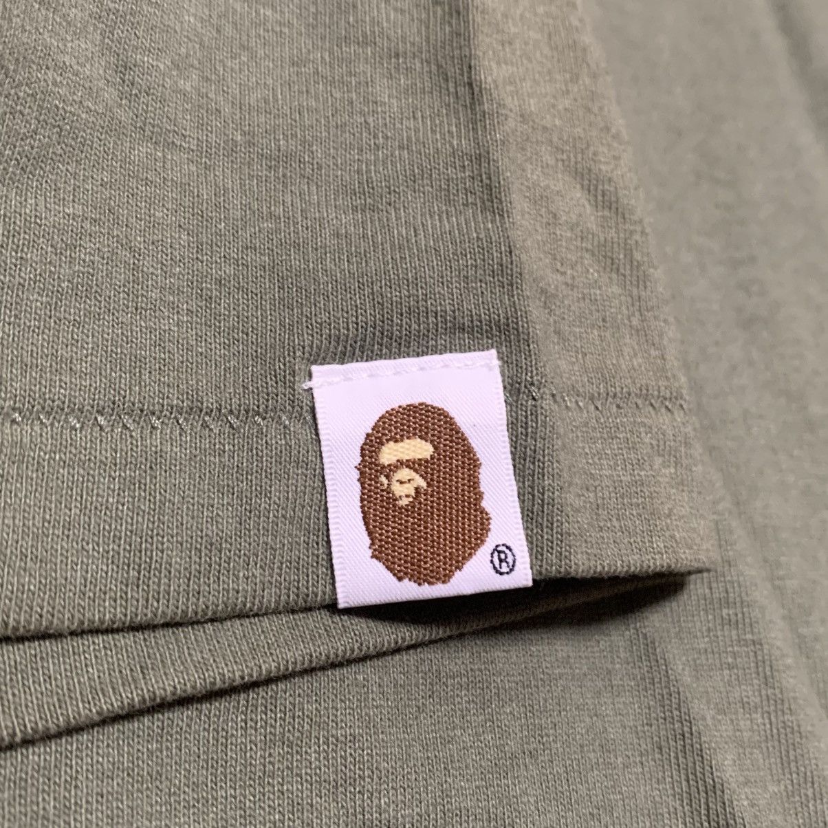 Bape Bape XL Shark Khaki Green Tee A Bathing Ape Size US XL / EU 56 / 4 - 8 Thumbnail