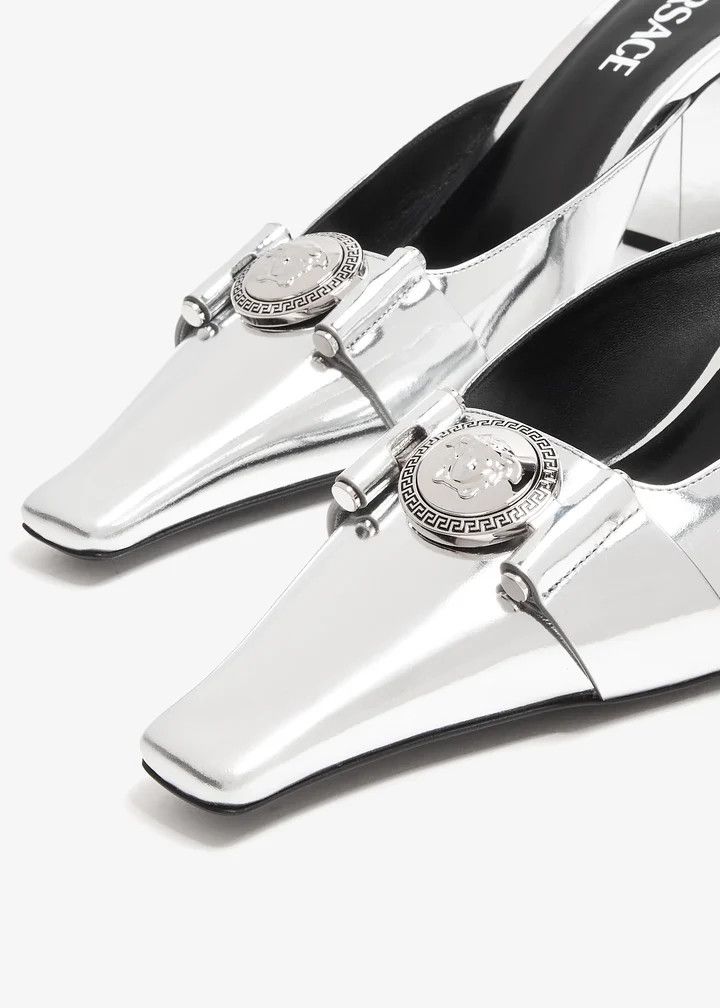 Versace o1y0226 Mules in Silver Size US 6 / IT 36 - 2 Thumbnail