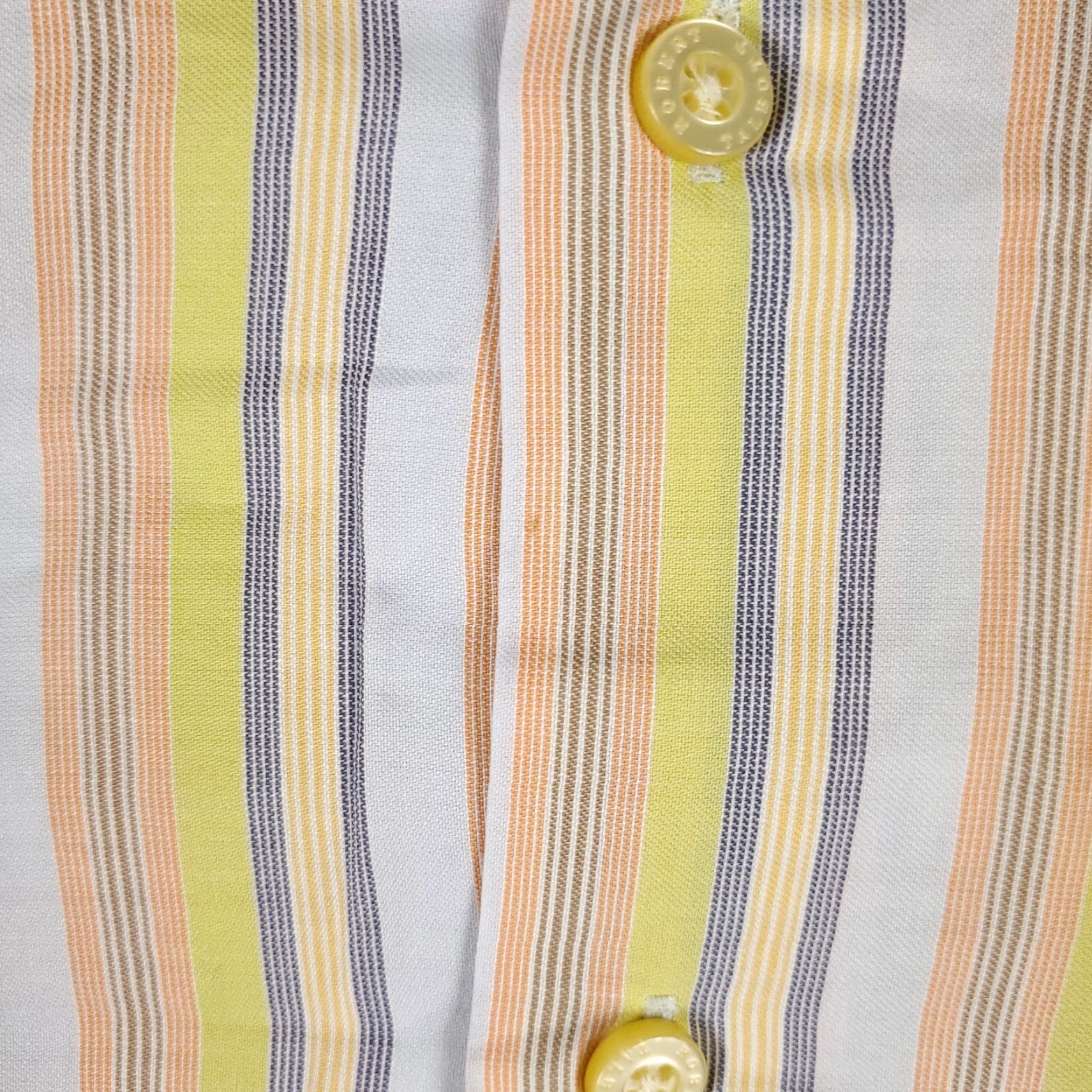 Robert Talbott Robert Talbott Striped Button-Up Shirt Large Yellow Mens Casual Business Size US L / EU 52-54 / 3 - 3 Thumbnail