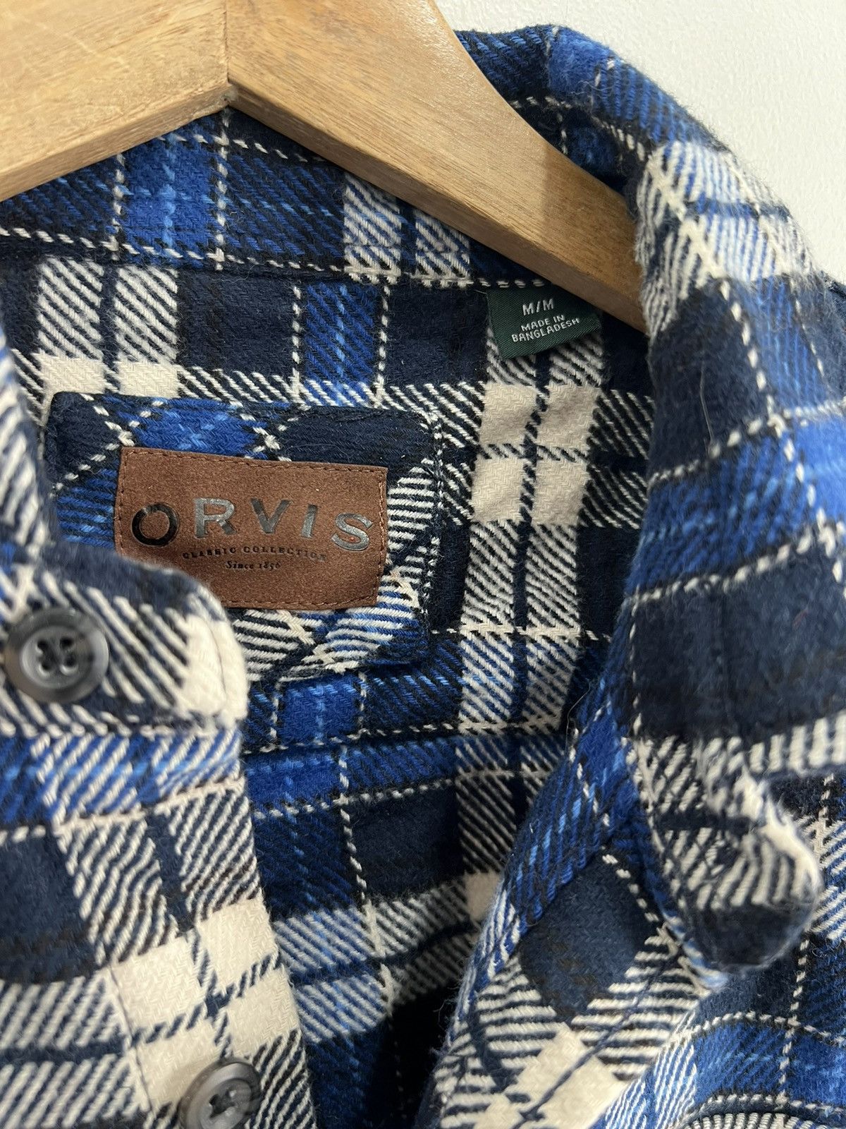 Orvis Vintage Orvis Plaid Button Up Shirt Blue White Size US M / EU 48-50 / 2 - 4 Thumbnail