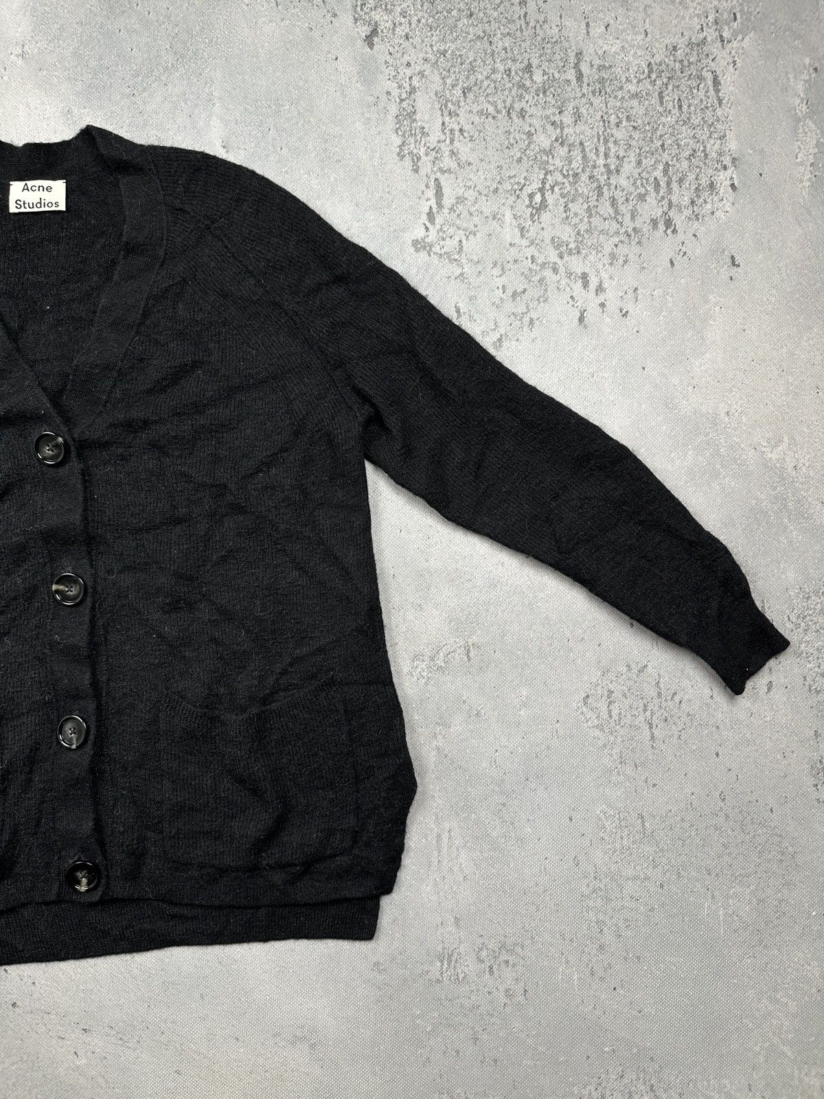 Acne Studios Acne Studios Black Alpaca Wool Cardigan Minimalist Archive Size M / US 6-8 / IT 42-44 - 8 Thumbnail