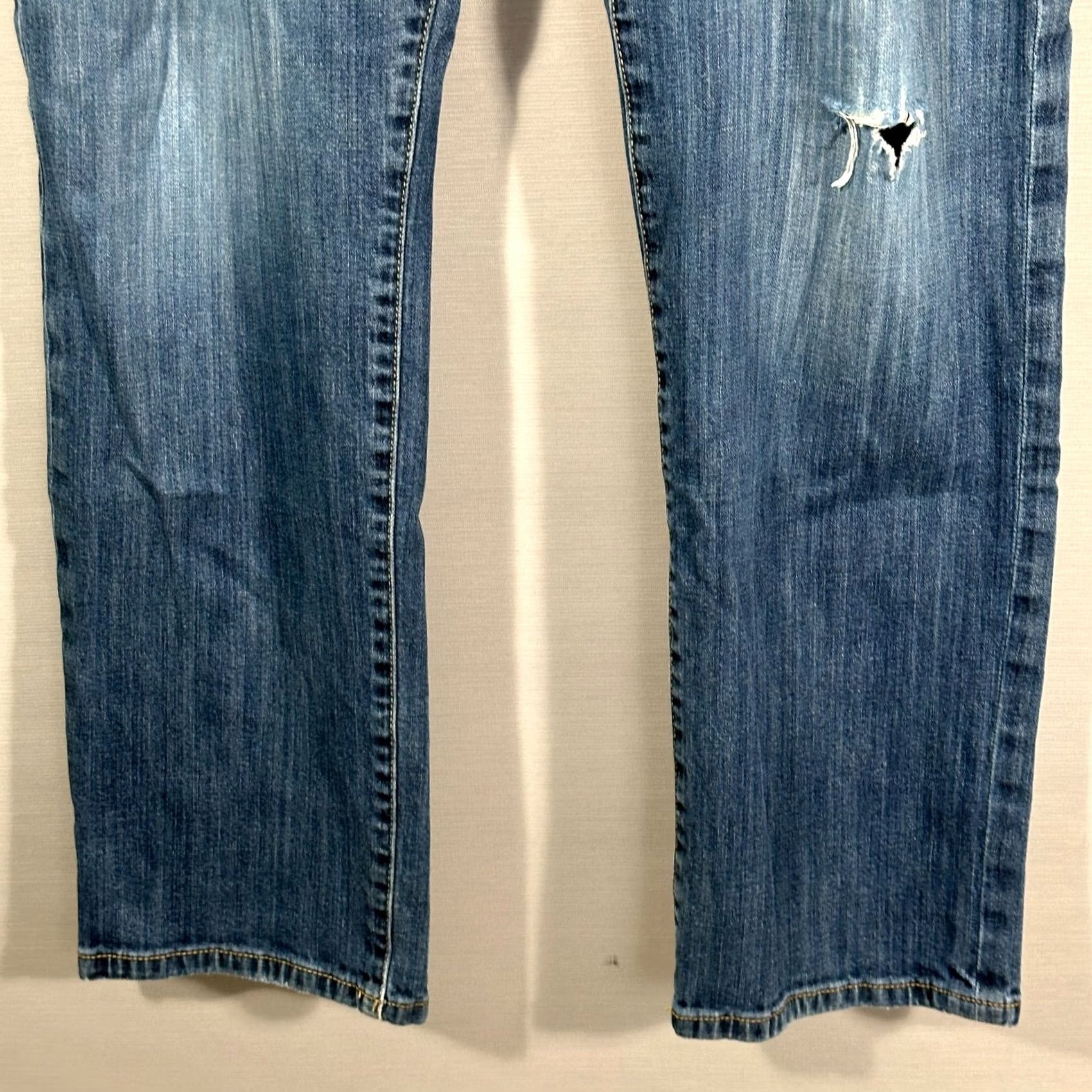 Lucky Brand Lucky Brand Jeans Mens 36 Classic Straight Medium Wash Cotton Hole in Knee 429 Size US 36 / EU 52 - 3 Thumbnail